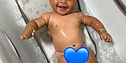 Drayton-Reign joined the competition — help win amazing prizes! baby, bathtub, bath, water, bubbles, smiling, happy, child, infant, skin, wet, baby_seat, arm, leg, face, hand, bathroom, tub, blue_heart_emoji, bracelet