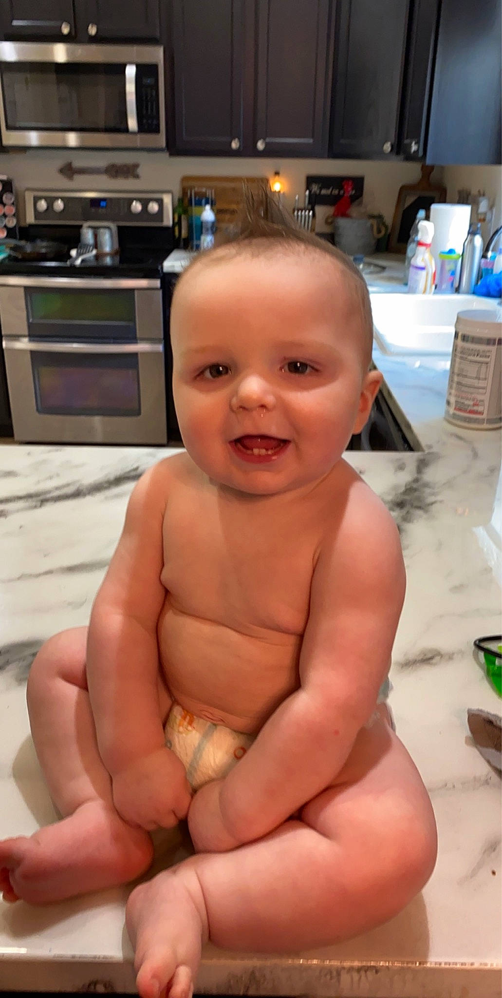 Vintage joined the competition — help win amazing prizes! baby, cheek, child, face, facial_expression, head, mouth, person, sitting, skin, smile, toddler