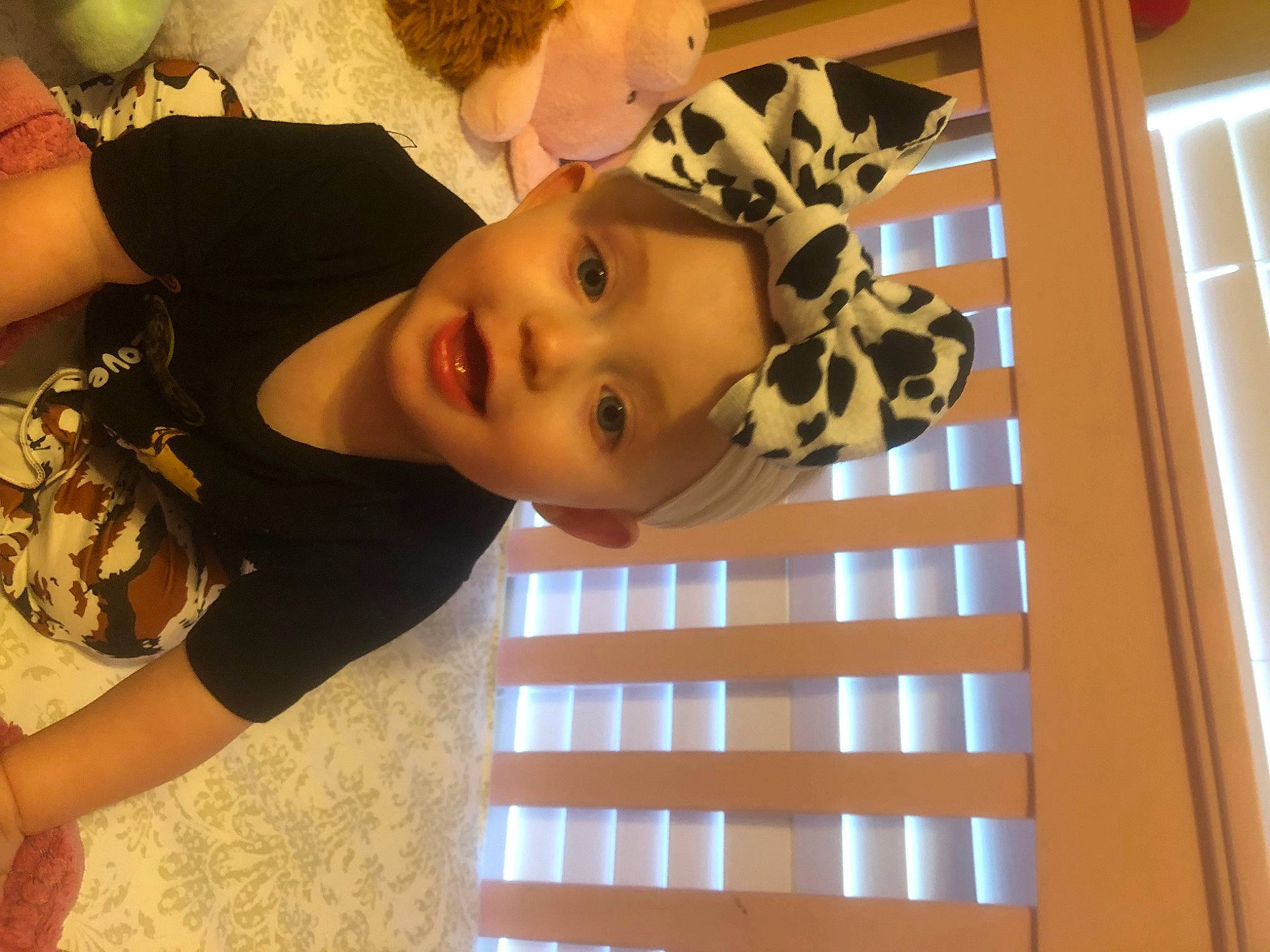 Gracelyn is registered to the contest to win money with this photo: art, baby, chest, child, eyelash, fawn, flooring, fun, happy, headwear, pattern, person, room, smile, thigh, toddler, tree, trunk, visual_arts, wood