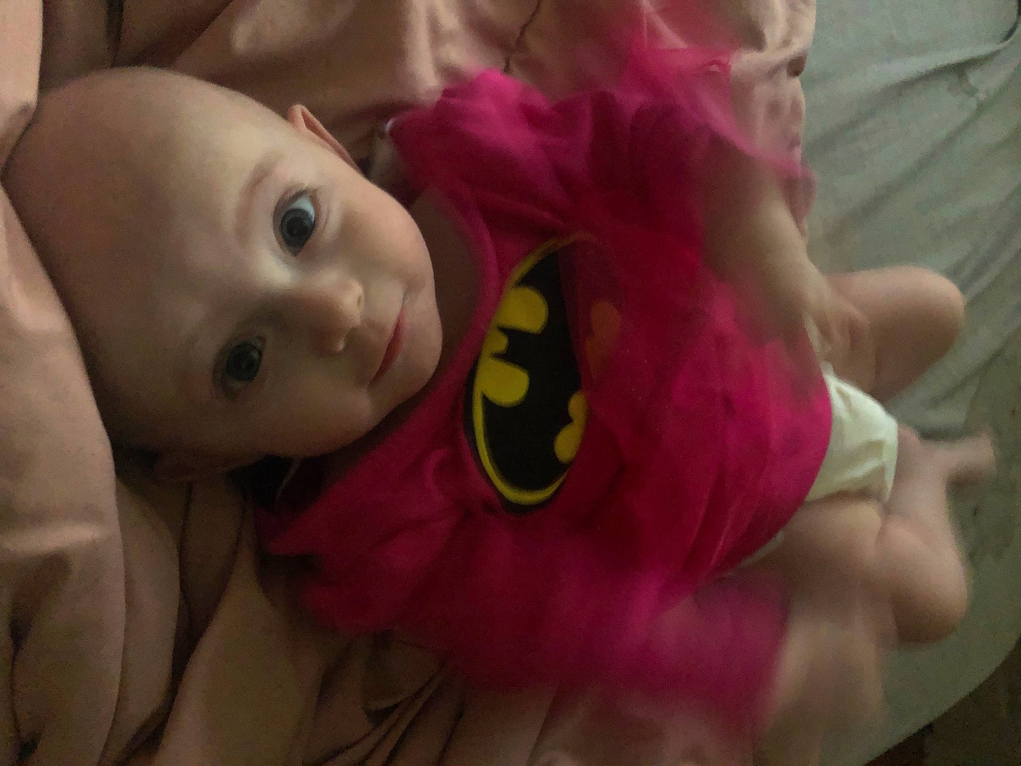 Gracelyn joined the competition — help win amazing prizes! baby, baby_products, baby_toddler_clothing, baby_toys, carmine, cheek, fun, happy, human_body, magenta, nose, person, pink, plush, room, smile, stuffed_toy, teddy_bear, thumb, toddler