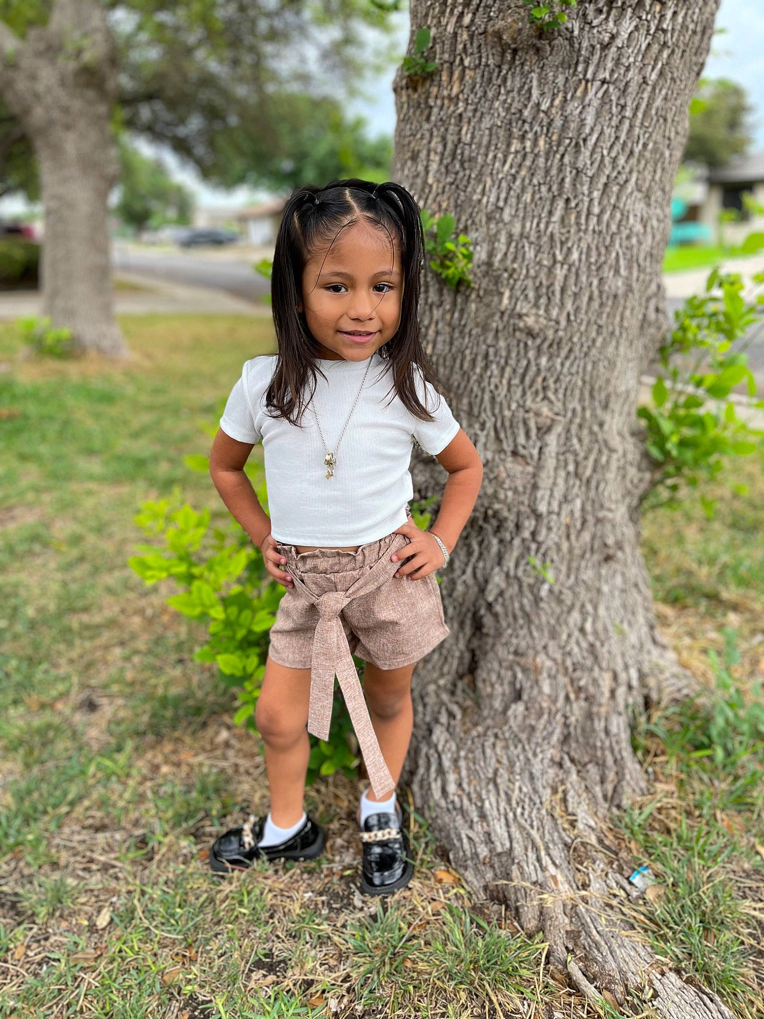 Tatiana joined the competition — help win amazing prizes! child, face, grass, happy, joy, leg, leisure, nature, people_in_nature, person, plant, shorts, smile, t_shirt, thigh, toddler, tree, trunk, waist, wood