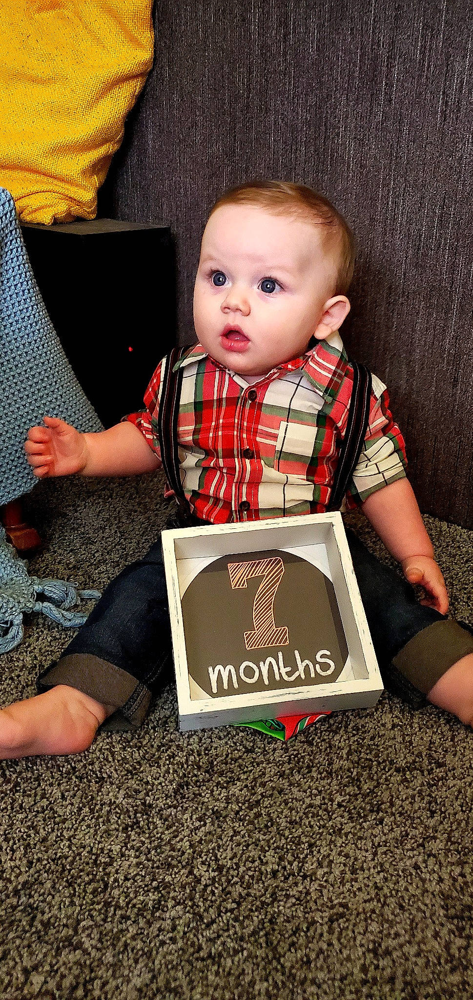 Lee joined the competition — help win amazing prizes! baby, baby_toddler_clothing, blond, book, book_cover, carmine, chair, child, cool, dress, fashion_design, font, pattern, person, plaid, publication, sitting, sleeve, surprise, t_shirt