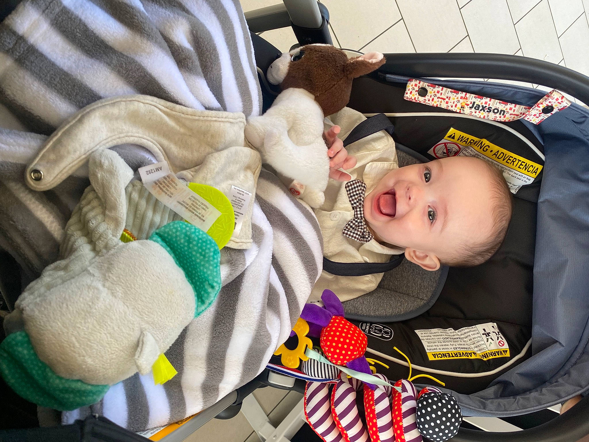 Jaxson joined the competition — help win amazing prizes! baby, baby_carriage, baby_products, baby_safety, baby_toddler_clothing, car_seat, carmine, child, comfort, happy, lap, linens, person, product, smile, toddler, toy