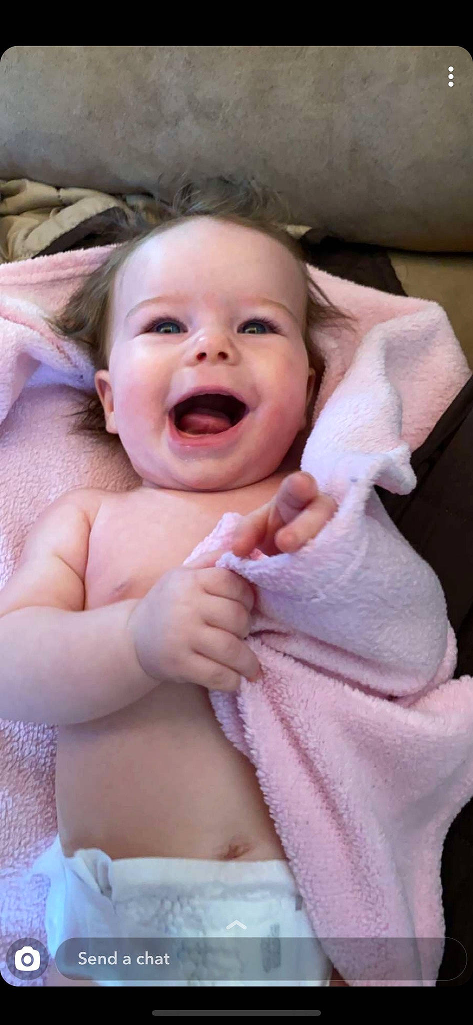 Alessandra joined the competition — help win amazing prizes! baby, baby_laughing, baby_making_funny_faces, birth, cheek, child, face, facial_expression, hand, happy, laugh, lip, mouth, nose, person, skin, smile, toddler