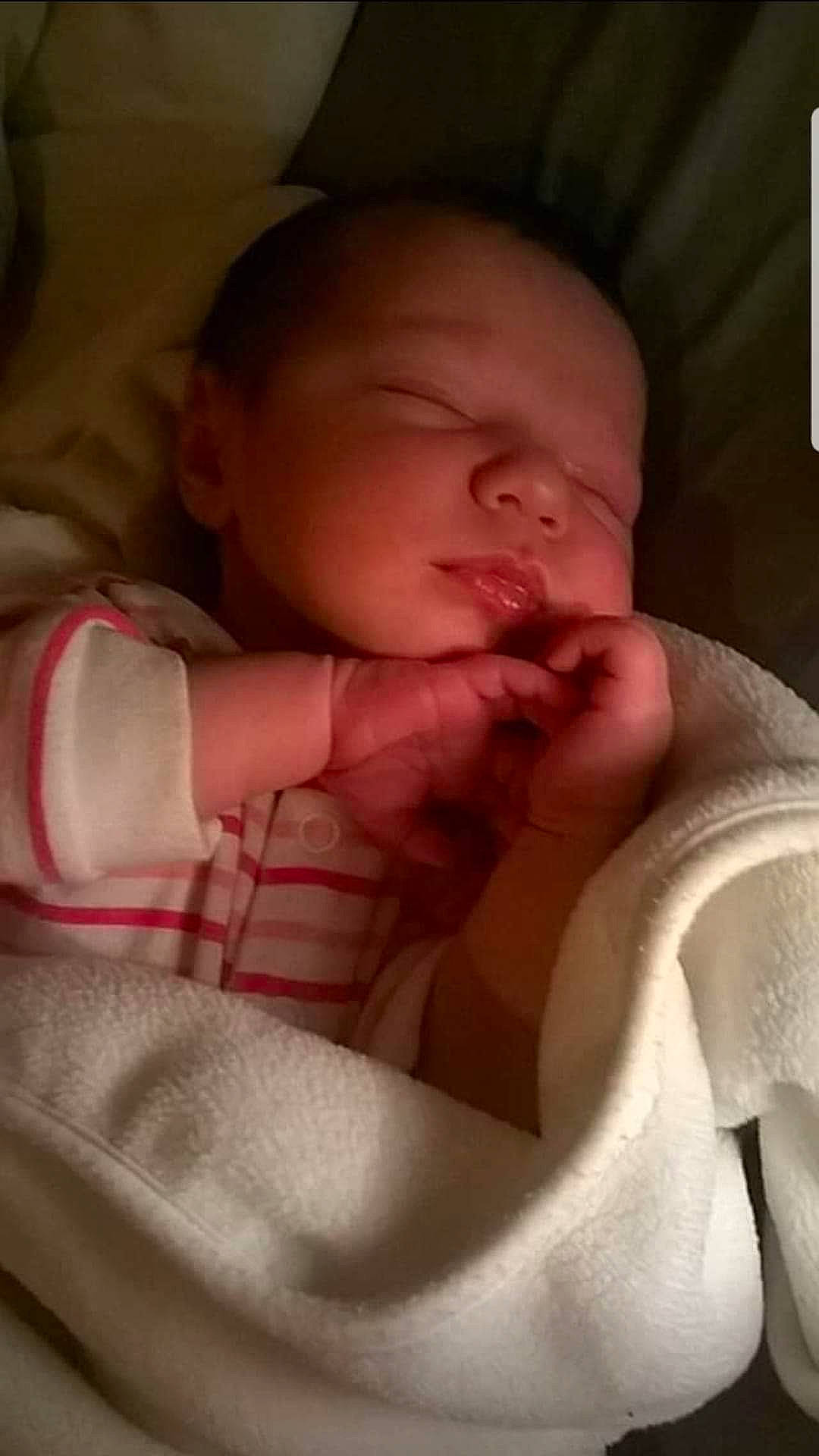 Briana joined the competition — help win amazing prizes! baby, bedtime, birth, cheek, child, face, lip, mouth, nap, nose, person, skin, sleep, toddler