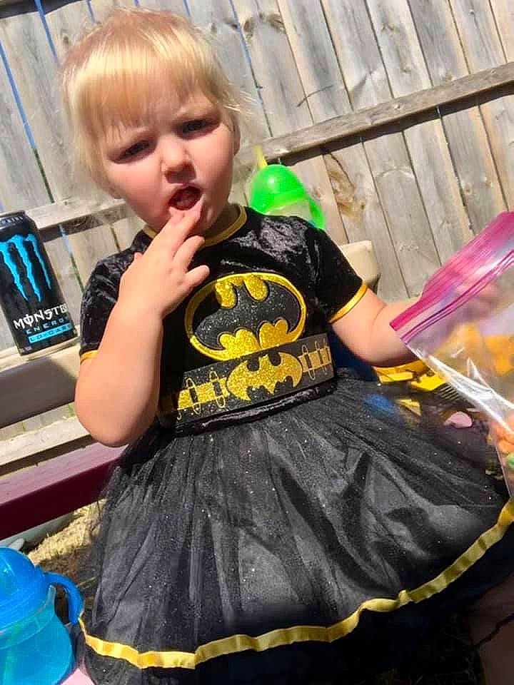 Britlyn joined the competition — help win amazing prizes! baby_toddler_clothing, bangs, blond, blue, child, cool, dress, event, face, fashion, fun, hairstyle, happy, pattern, person, pink, purple, sleeve, street_fashion, t_shirt