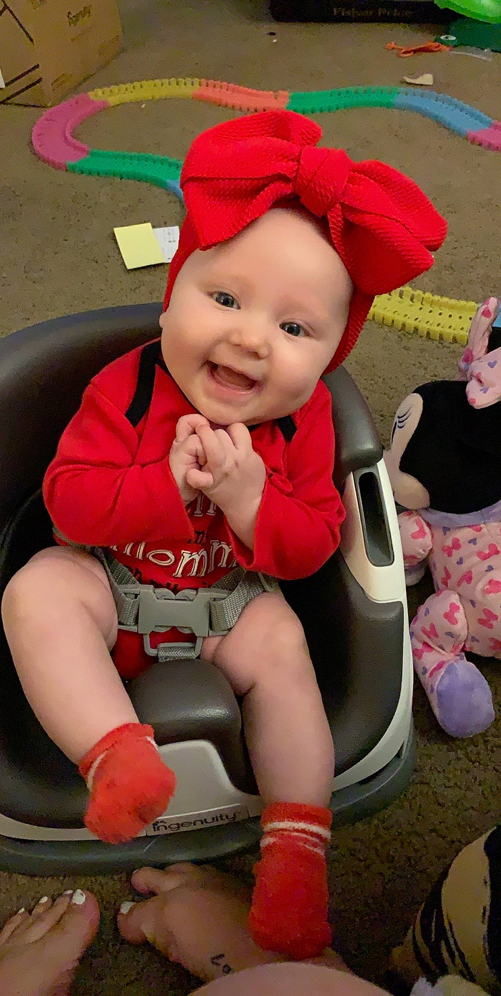 Lilah joined the competition — help win amazing prizes! baby, baby_products, child, headgear, person, product, toddler