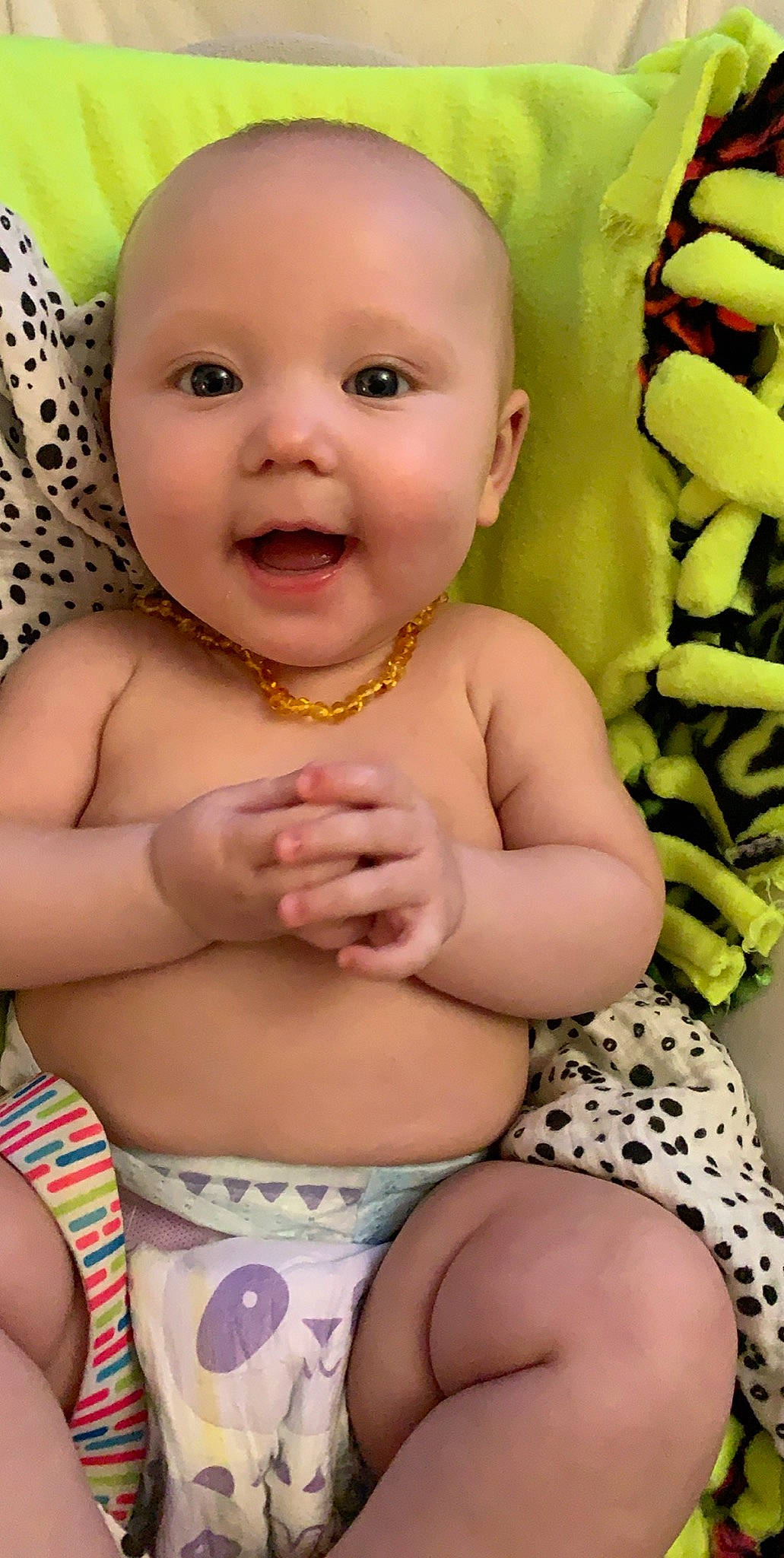 Lilah is registered to the contest to win money with this photo: abdomen, baby, baby_products, baby_toddler_clothing, cheek, child, face, lip, mouth, person, skin, smile, stomach, thigh, toddler