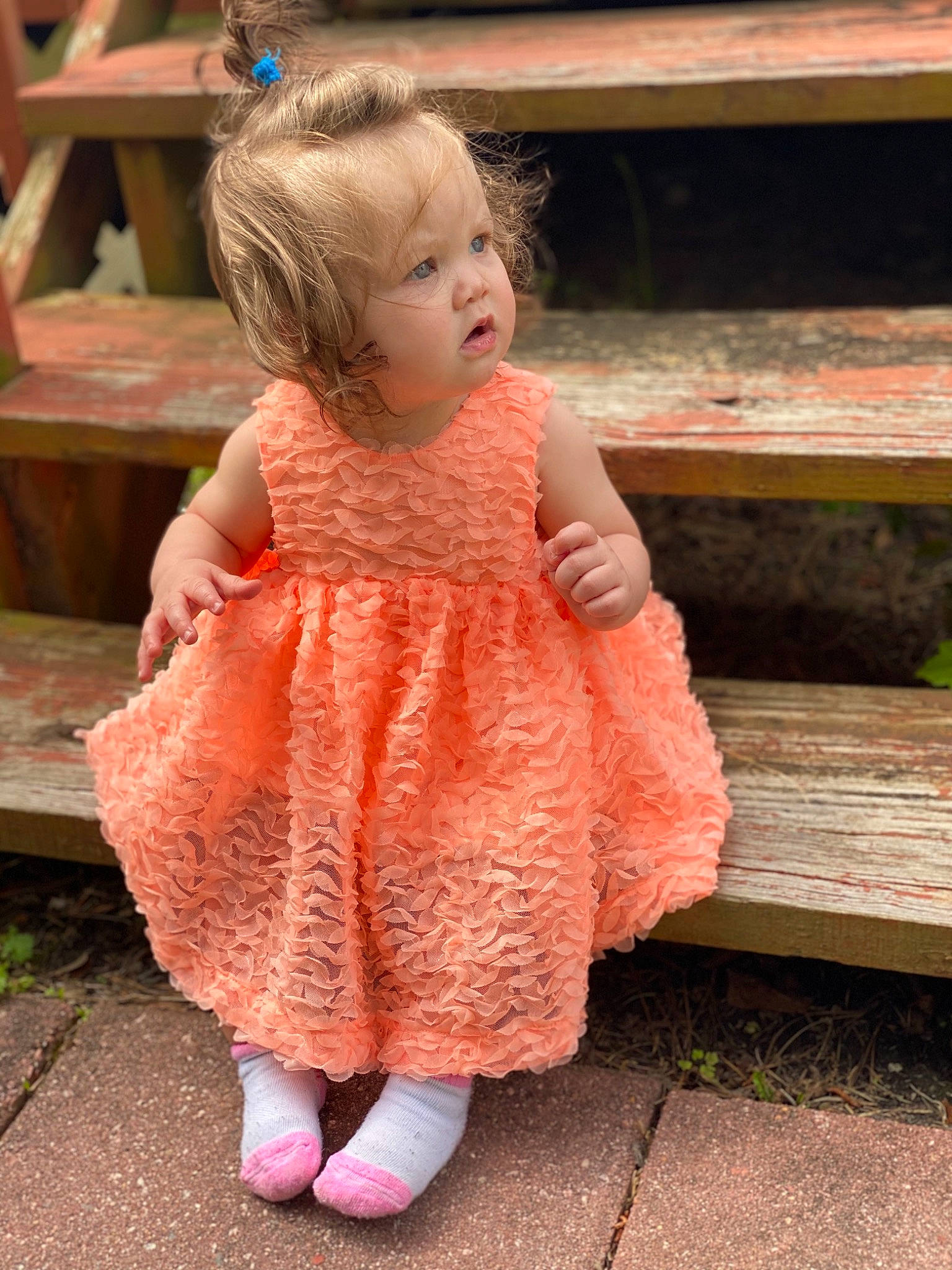 Ireland joined the competition — help win amazing prizes! child, child_model, clothing, dress, orange, pattern, peach, person, pink, toddler