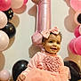 Louna participe au concours pour gagner de l'argent avec cette photo : baby, balloons, birthday, celebration, child, cute, dress, festive, floor, happy, headband, indoor, infant, number_one, party, pink_bow, portrait, smile, tutu, young_child