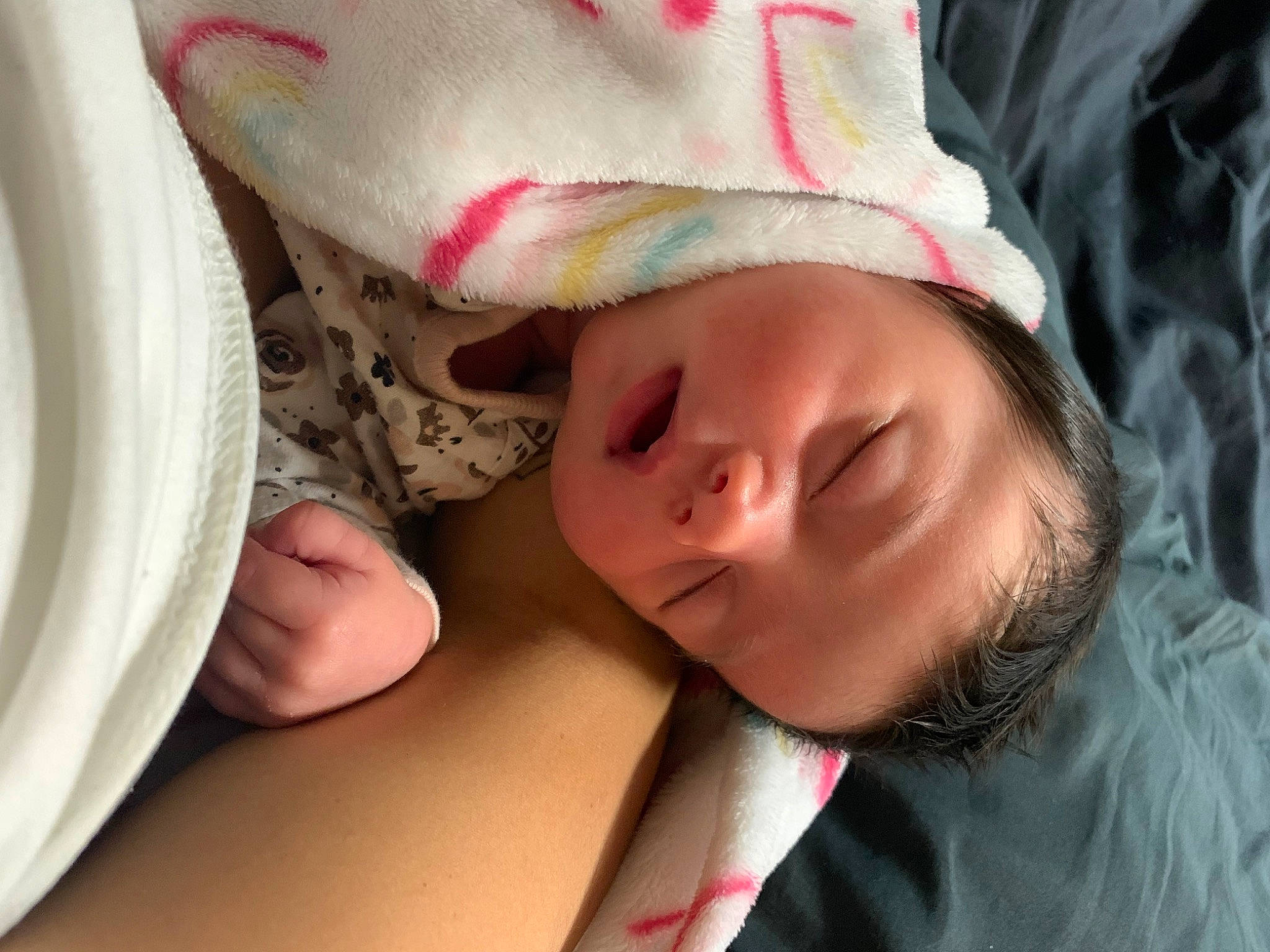 Kallie Jade joined the competition — help win amazing prizes! baby, baby_sleeping, bedtime, cheek, child, close_up, comfort, eye, eyelash, happy, linens, lip, mouth, nose, pattern, person, pink, skin, textile, tie