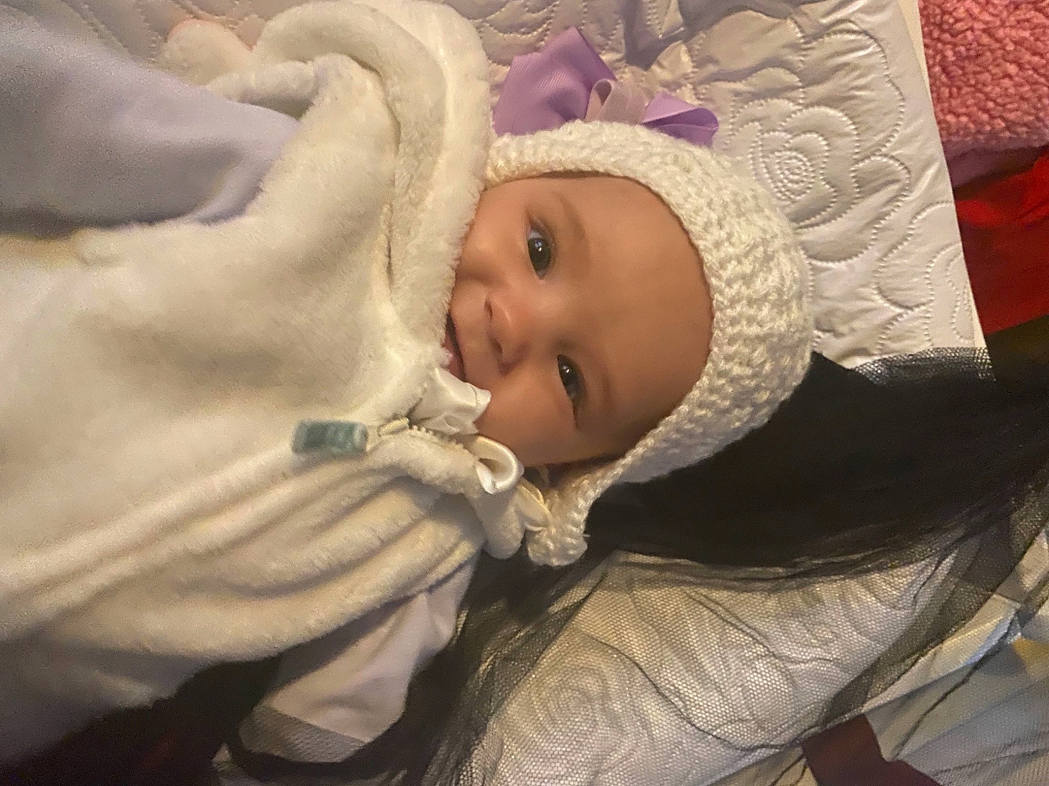 Aurora joined the competition — help win amazing prizes! baby, baby_toddler_clothing, cheek, child, chin, comfort, eye, eyebrow, eyelash, happy, headgear, headwear, human_body, iris, linens, lip, mouth, nose, person, skin