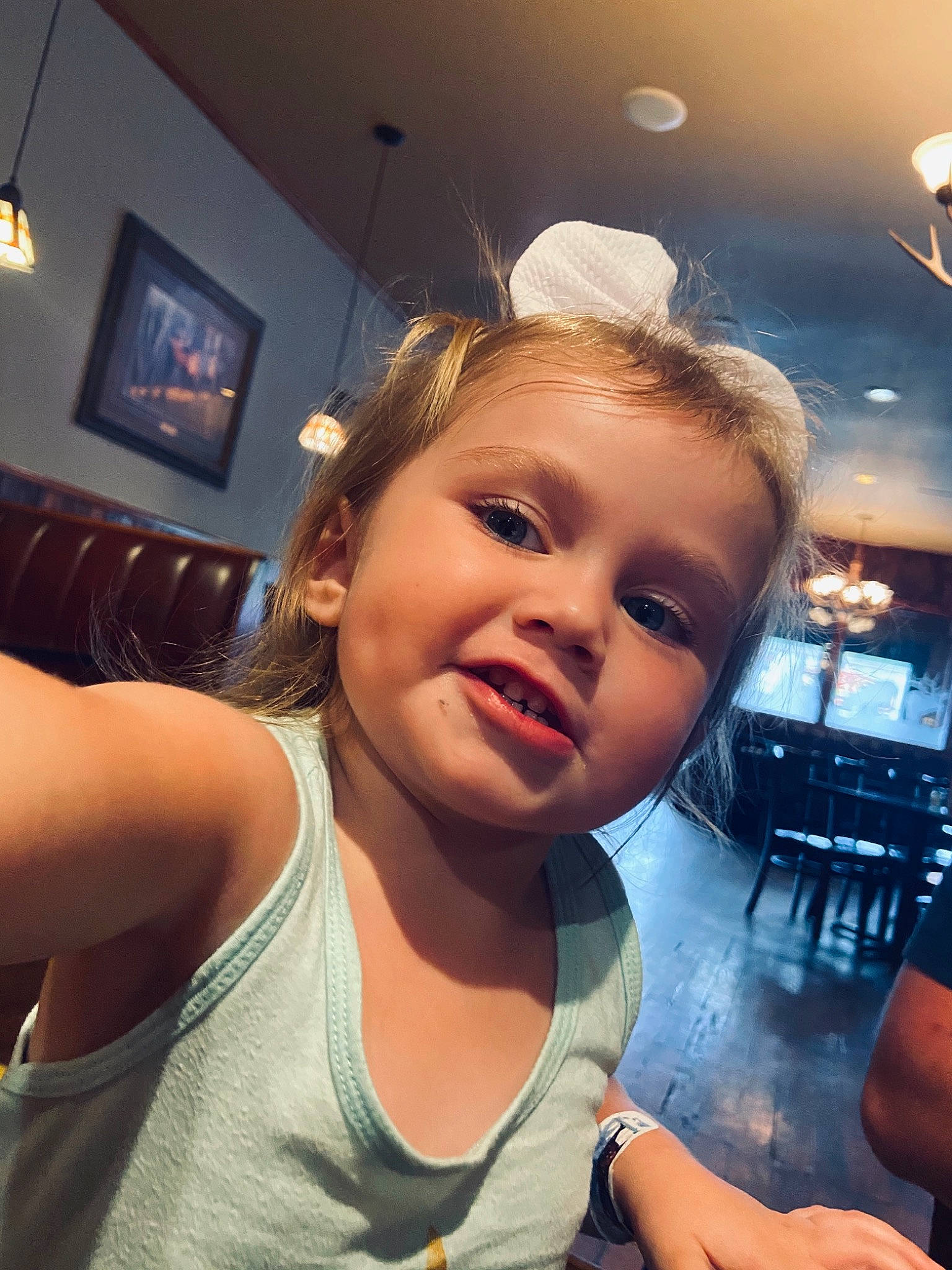 Brylee joined the competition — help win amazing prizes! active_tank, baby_toddler_clothing, bracelet, ceiling, ceiling_fixture, couch, ear, eyelash, interior_design, lamp, light_fixture, lighting, lighting_accessory, nail, person, picture_frame, shoulder, sleeveless_shirt, tongue, tooth