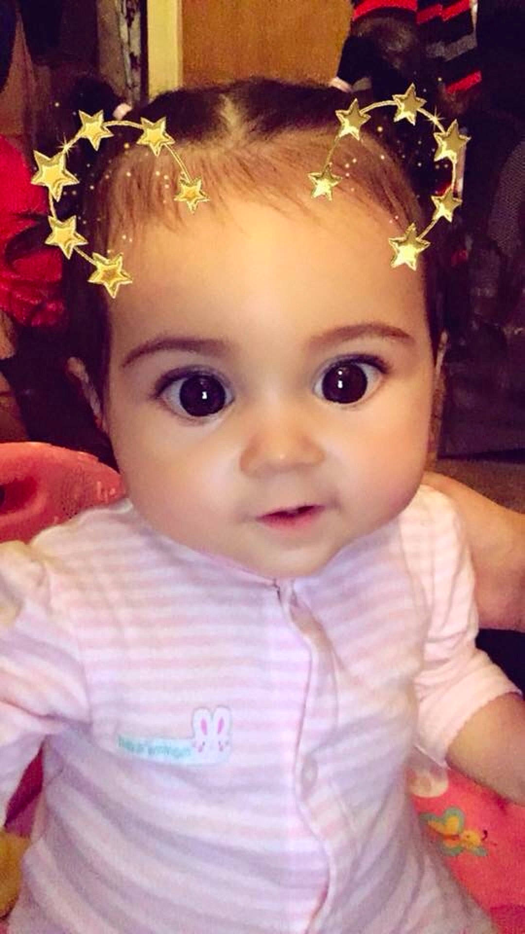 Amaria joined the competition — help win amazing prizes! cheek, child, doll, eye, eyebrow, face, forehead, girl, hair, hair_accessory, hairstyle, head, headgear, human_hair_color, infant, nose, person, pink, product, skin