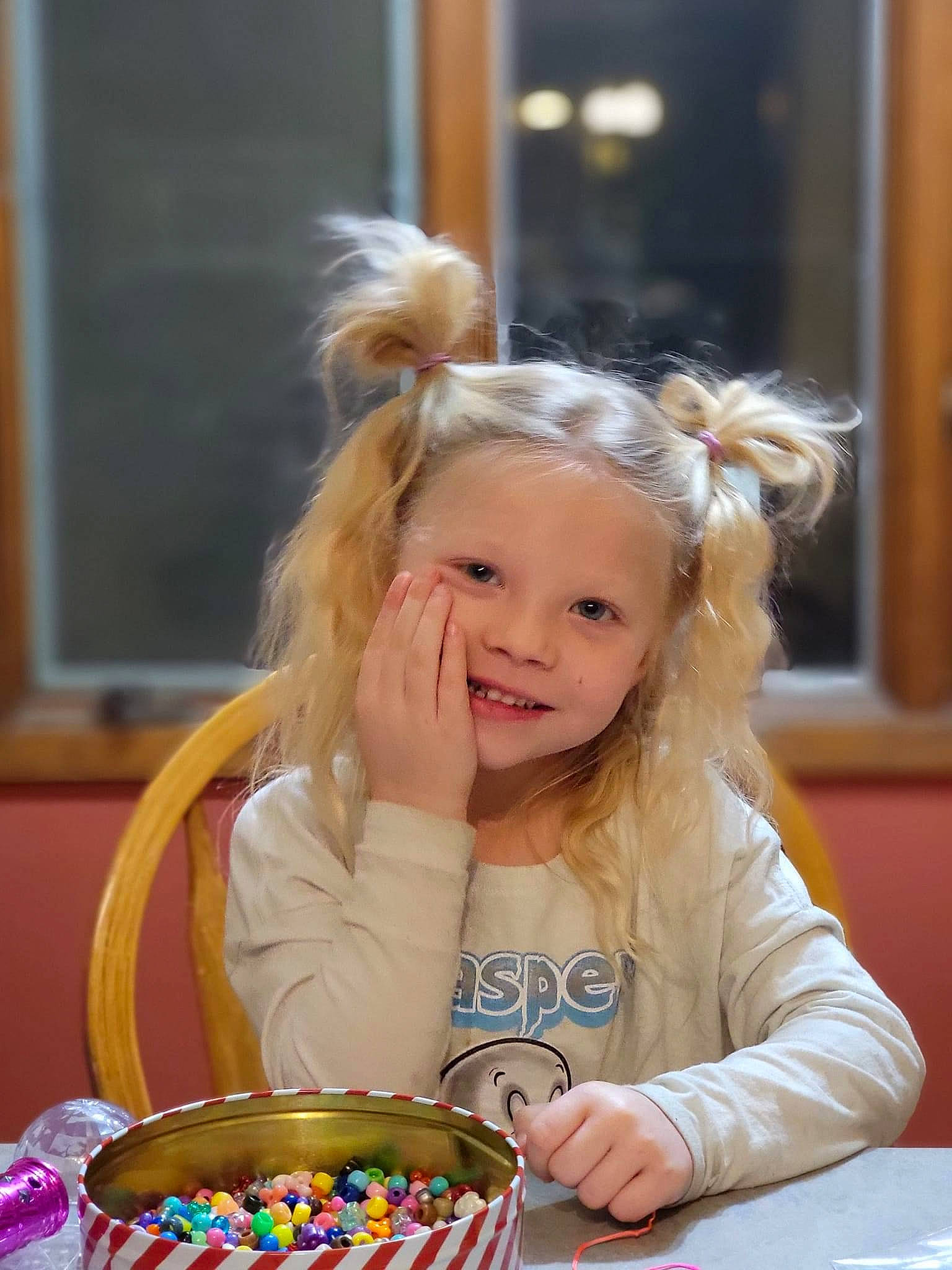 Indie is registered to the contest to win money with this photo: baking, birthday, cake_decorating, chair, child, dessert, dress, event, fun, happy, icing, iris, joy, junk_food, orange, person, sitting, smile, sweetness, table