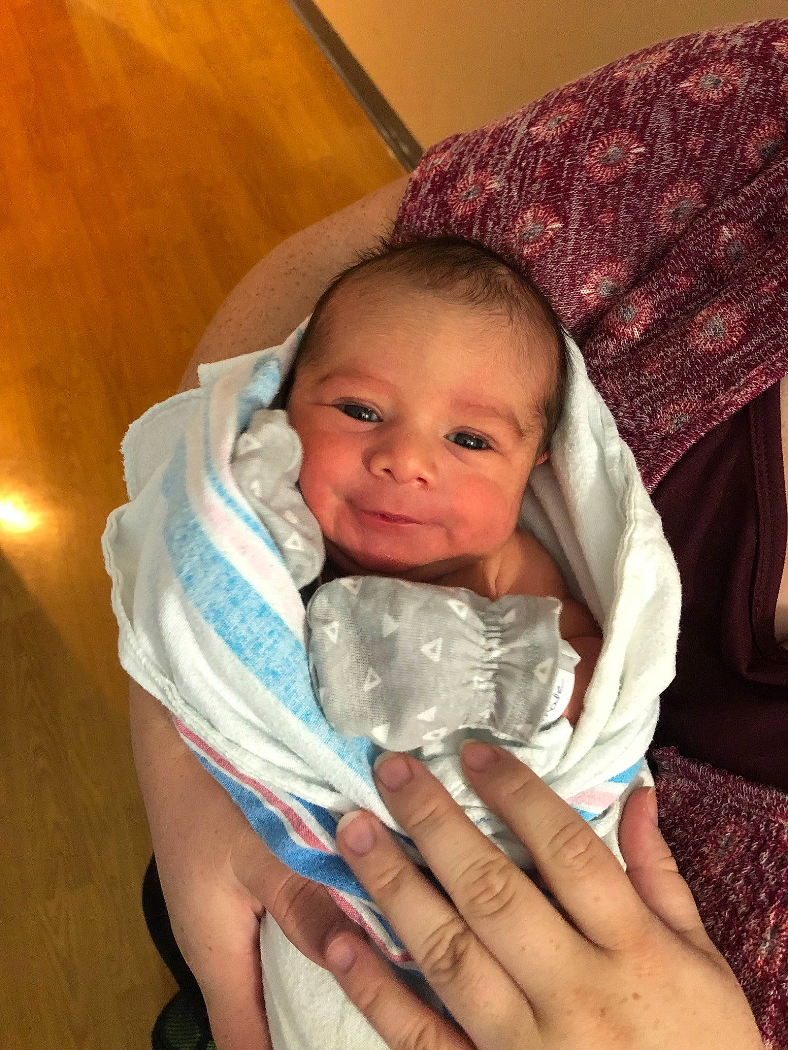 Maceo is registered to the contest to win money with this photo: baby, cheek, child, finger, hand, iris, mouth, person, skin, toddler