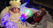 Charlotte joined the competition — help win amazing prizes! baby, infant, child, costume, angel, halo, glowing, lights, toy, blanket, cushion, cute, night, outdoor, superhero, the_incredibles, hat, wings, colorful, cozy