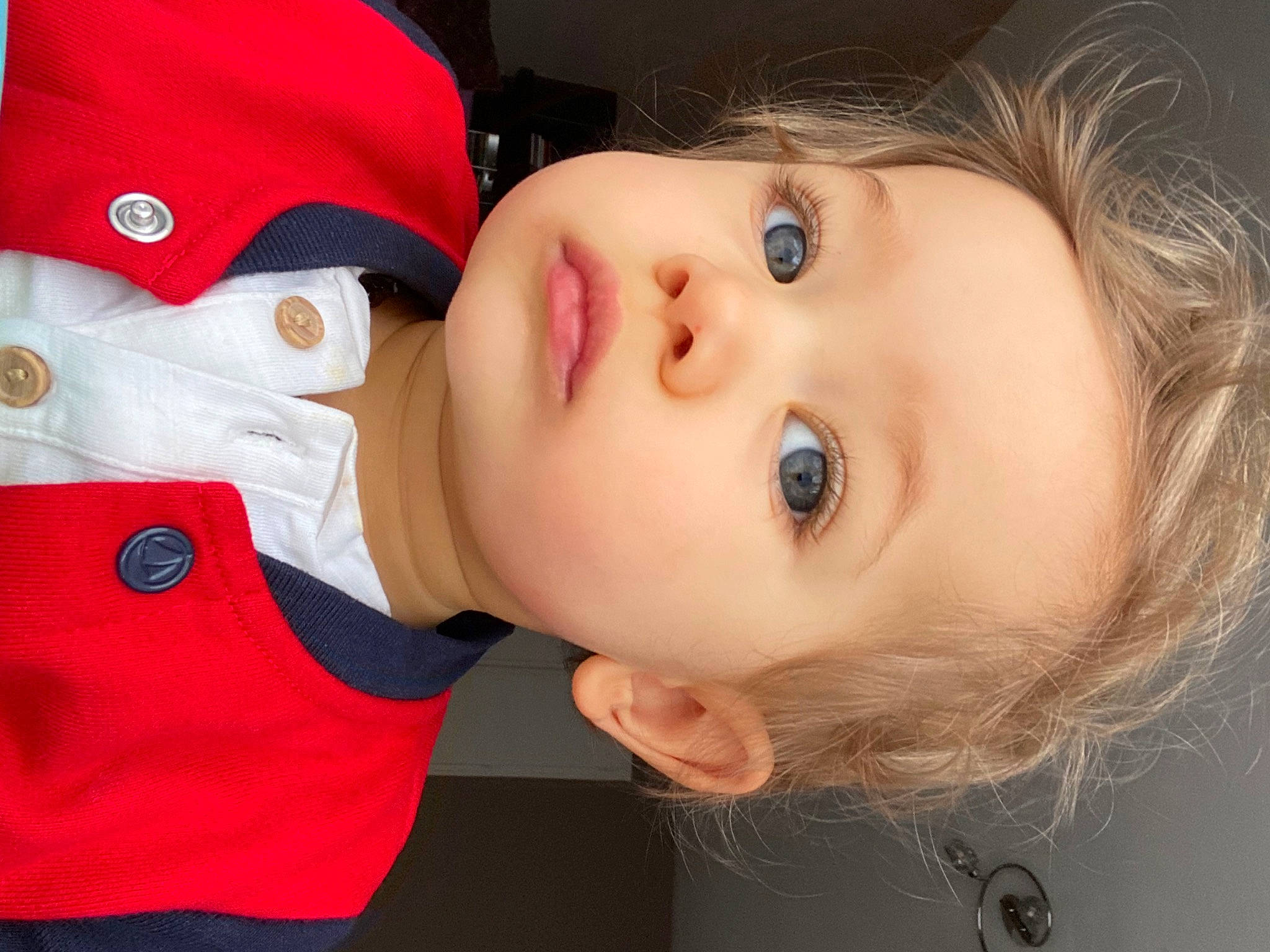 Malone participe au concours pour gagner de l'argent avec cette photo : baby, baby_toddler_clothing, cap, cheek, child, chin, costume_hat, eyebrow, eyelash, face, flash_photography, fun, happy, lip, mouth, nose, organ, person, skin, sleeve