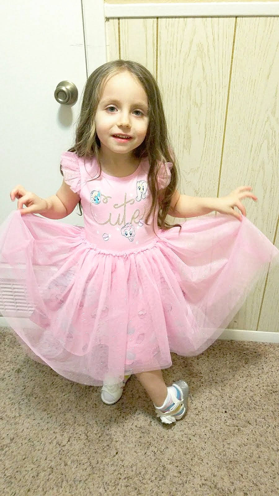 Alex is registered to the contest to win money with this photo: a_line, baby, ballet_tutu, child, child_model, clothing, costume, dress, footwear, peach, person, pink, product, sleeve, toddler