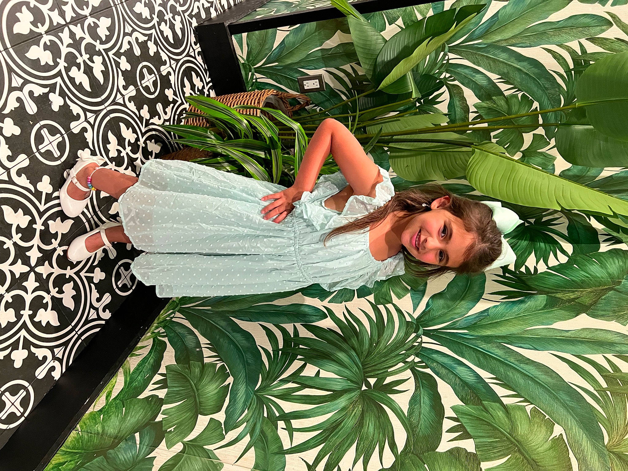 Valentina joined the competition — help win amazing prizes! arecales, art, botany, comfort, grass, green, happy, human_leg, illustration, joy, leisure, linens, pattern, people_in_nature, person, plant, smile, terrestrial_plant, textile, thigh