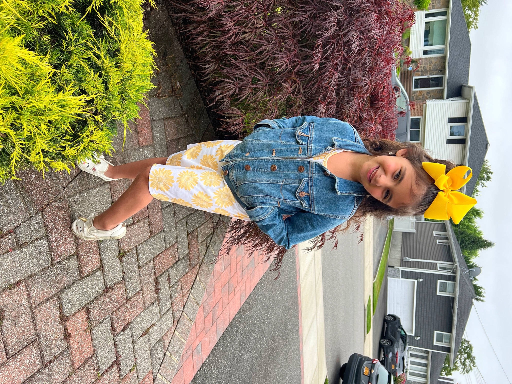 Valentina joined the competition — help win amazing prizes! asphalt, automotive_exterior, car, denim, family_car, fun, green, human_leg, joy, leisure, motor_vehicle, person, plant, road, road_surface, sidewalk, smile, t_shirt, travel, tree