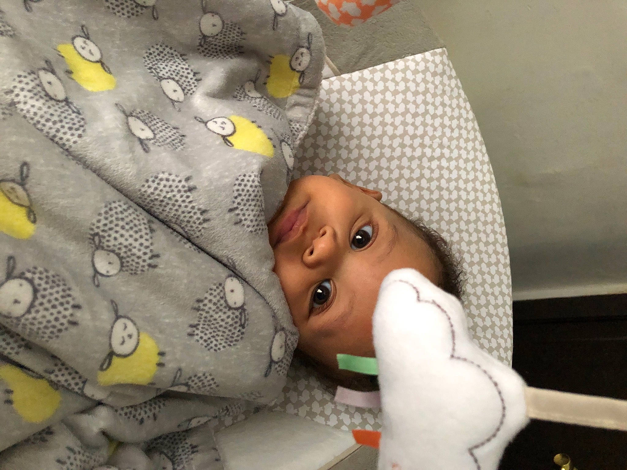 Kalen joined the competition — help win amazing prizes! baby, baby_products, baby_safety, baby_sleeping, baby_toddler_clothing, bedding, bedtime, child, comfort, finger, hat, infant_bed, linens, nail, pattern, person, room, sleep, textile, thumb