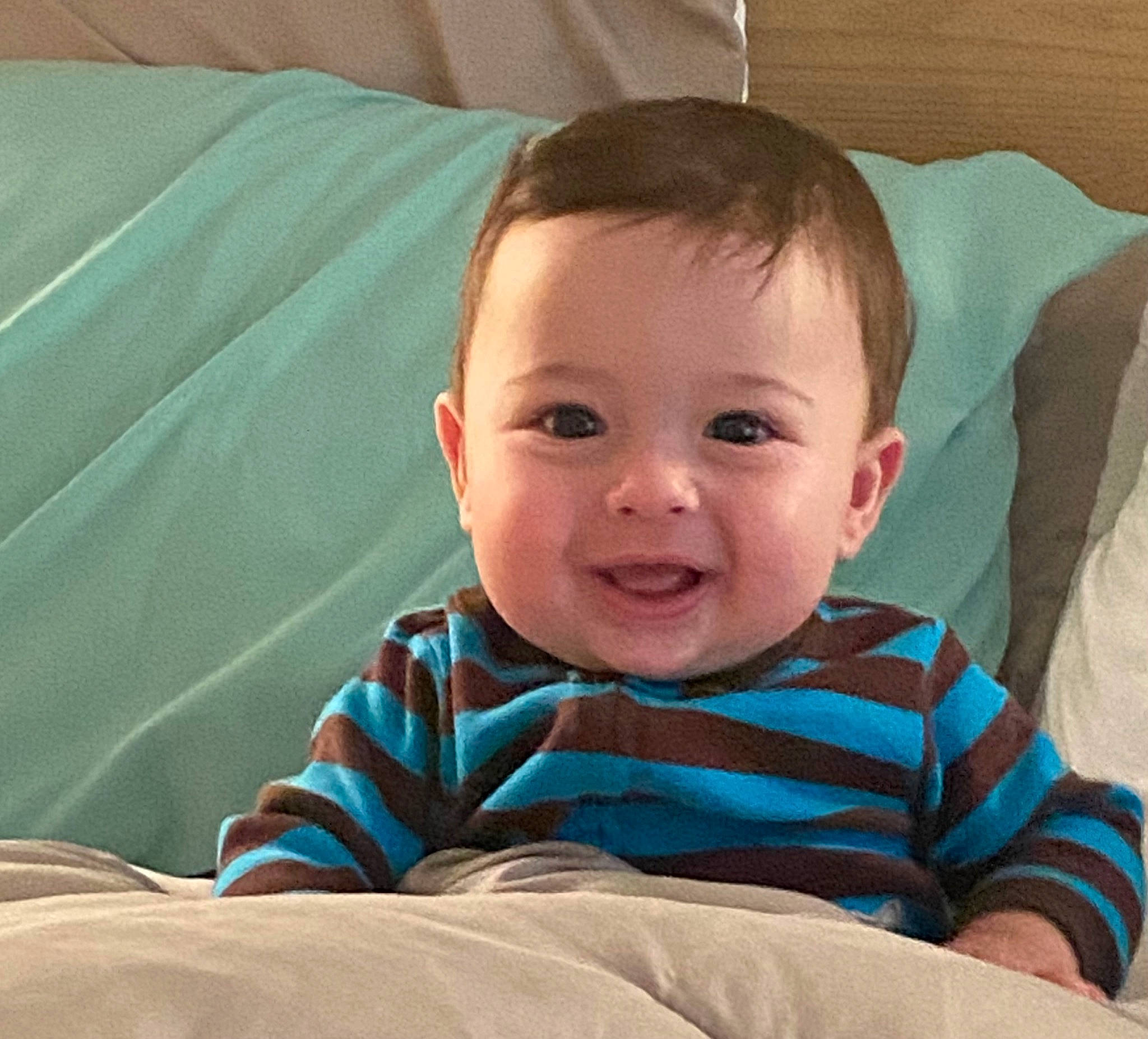 Preston joined the competition — help win amazing prizes! baby, baby_toddler_clothing, cheek, chin, comfort, eye, eyebrow, face, facial_expression, hair, head, human, joy, mouth, nose, organ, person, product, skin, sleeve