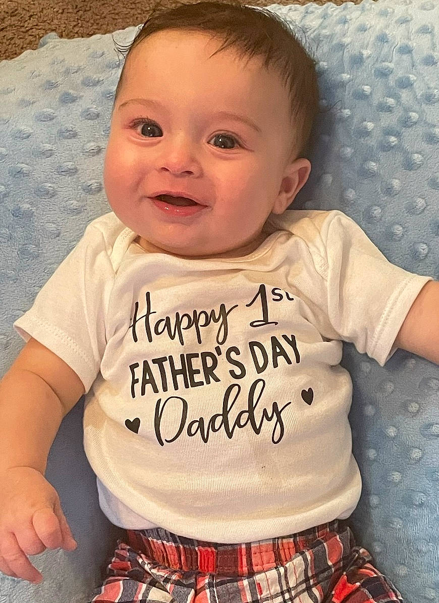 Preston joined the competition — help win amazing prizes! baby_toddler_clothing, cheek, chin, face, finger, hairstyle, happy, head, human, iris, joy, lip, neck, nose, organ, person, skin, sleeve, smile, standing