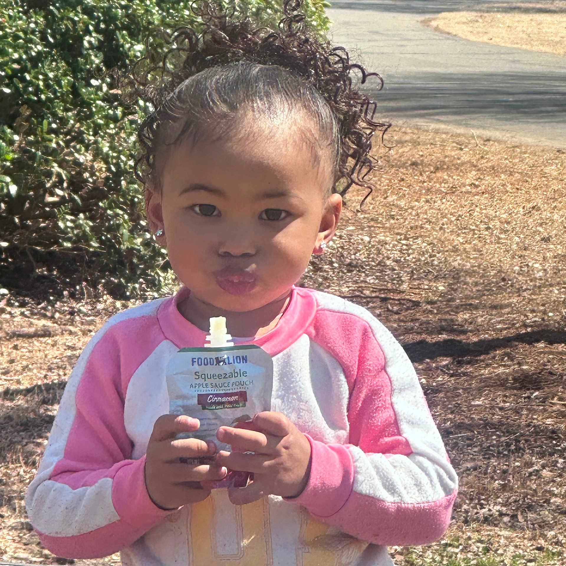 Royalty joined the competition — help win amazing prizes! baby, bodypart, clothing, coat, cream, dessert, face, finger, food, grass, hand, head, icecream, jacket, nature, outdoors, person, photography, plant, portrait