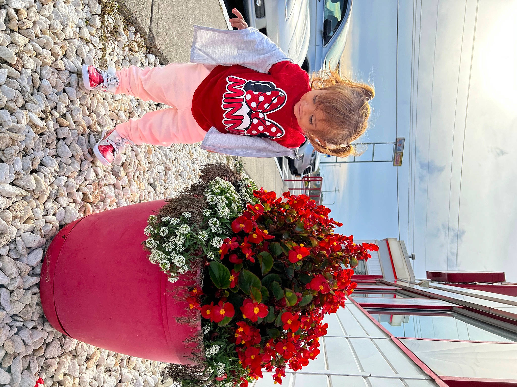 Elaya Angelina joined the competition — help win amazing prizes! annual_plant, carmine, concrete, coquelicot, curtain, cut_flowers, floral_design, floristry, flower, flower_arranging, grass, green, human_leg, person, petal, plant, red, shadow, soil, sunglasses
