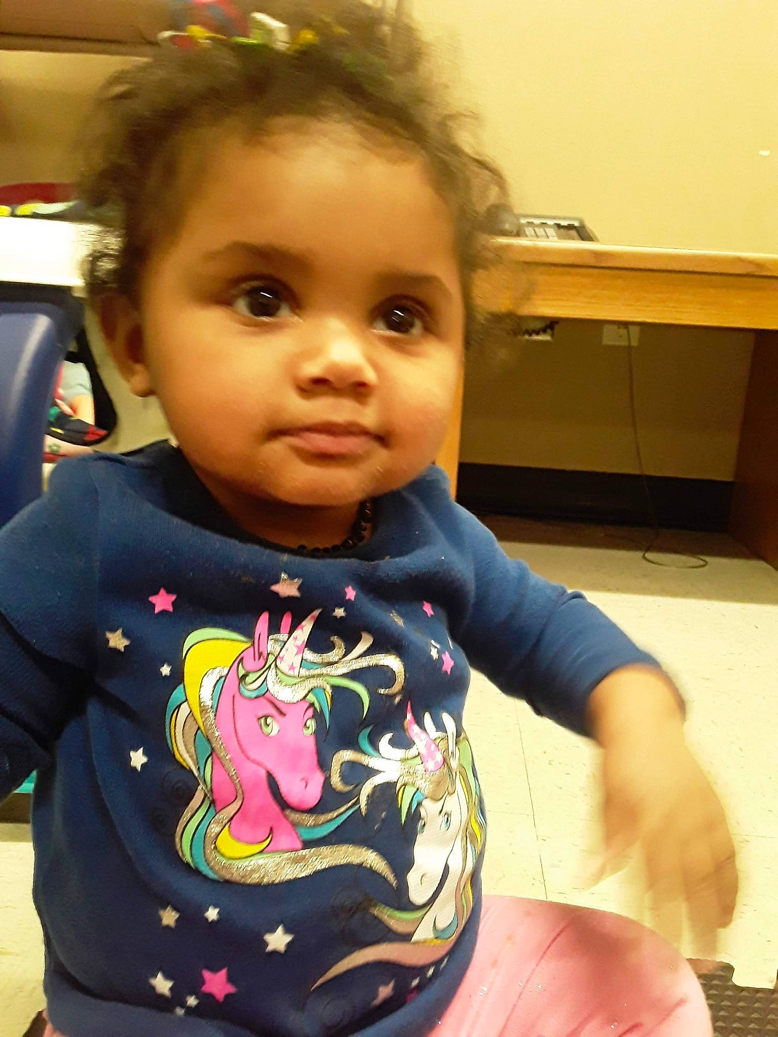 Jazmyne is registered to the contest to win money with this photo: baby, baby_toddler_clothing, cheek, child, chin, cool, elbow, eye, eyebrow, eyelash, forehead, fun, happy, iris, lip, nose, person, skin, sleeve, t_shirt