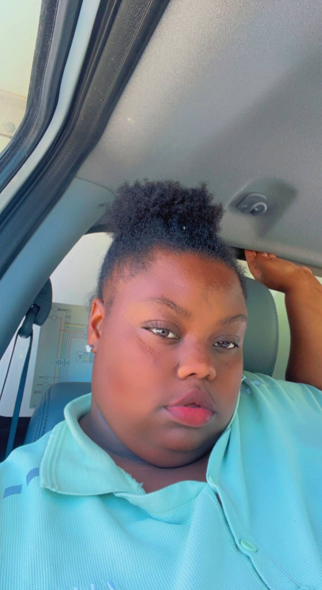 Skyler is registered to the contest to win money with this photo: beauty_salon, black_hair, buzz_cut, chin, cool, ear, electric_blue, eyebrow, eyelash, facial_expression, forehead, fun, jaw, makeover, mohawk_hairstyle, neck, nose, person, skin, tints_and_shades