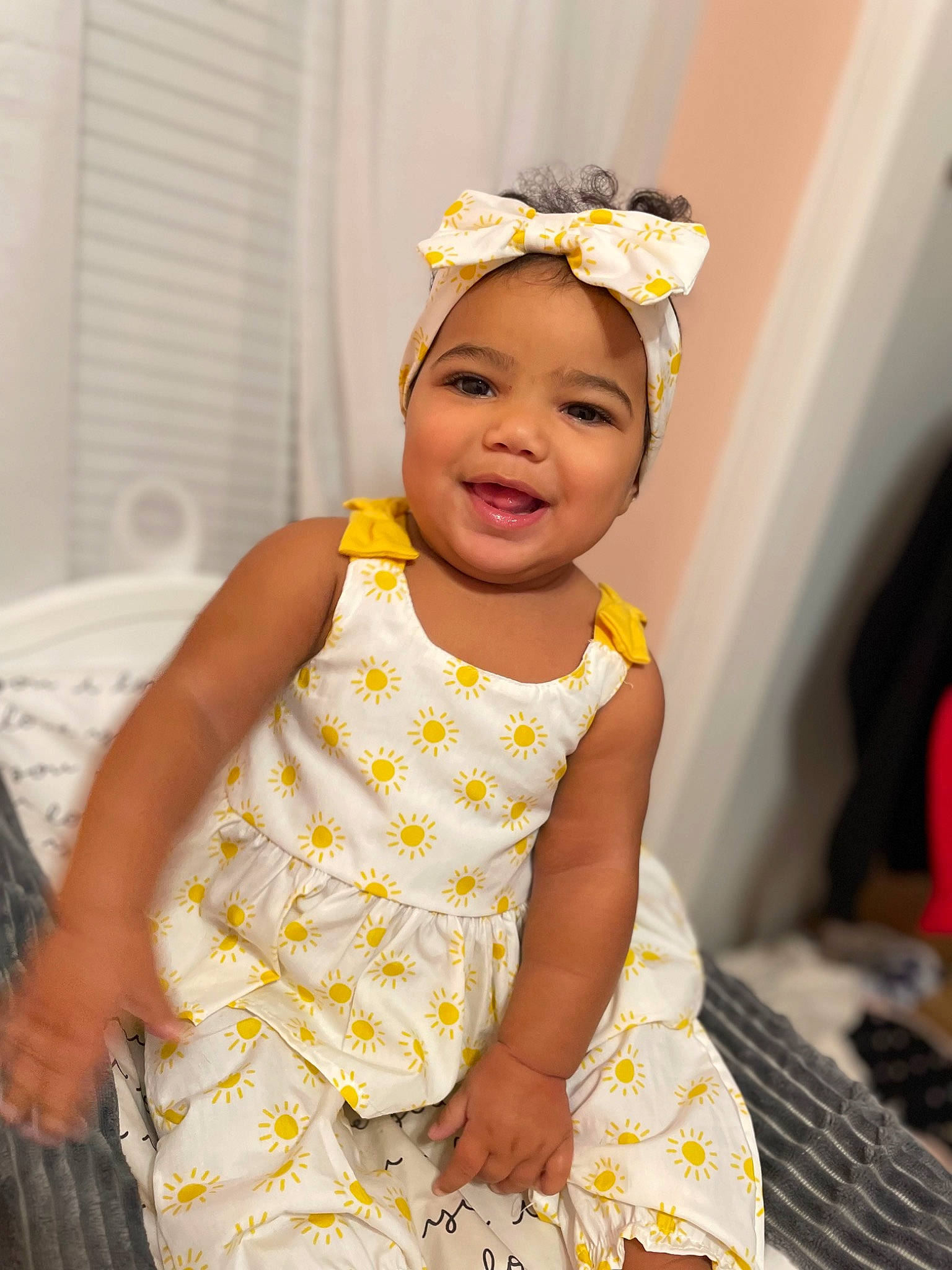 Aaliyah is registered to the contest to win money with this photo: baby, baby_toddler_clothing, child, day_dress, dress, event, fashion_accessory, fun, goggles, hair_accessory, happy, hat, headband, headpiece, headwear, joy, pattern, person, pink, skin