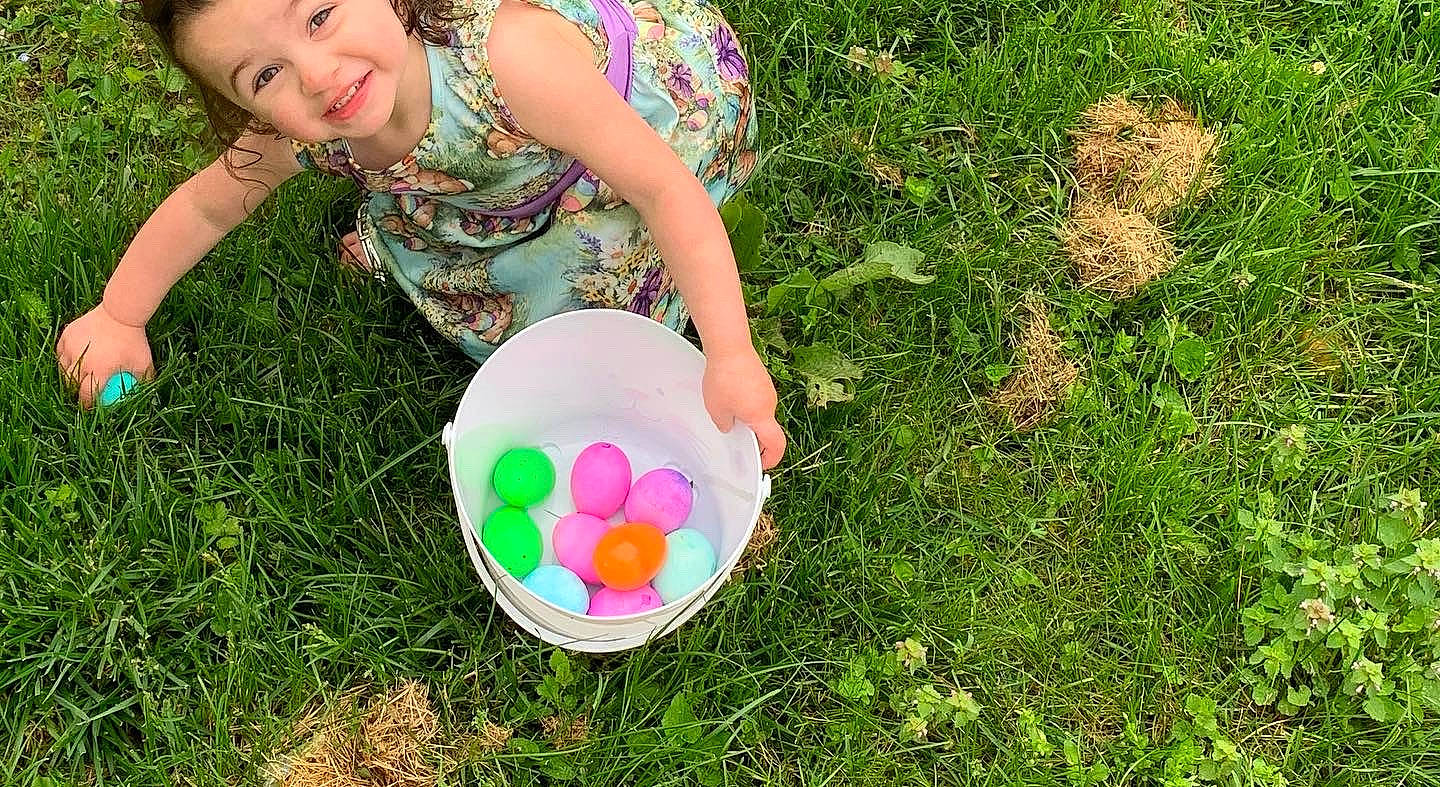 Neveah joined the competition — help win amazing prizes! balloon, child, easter, easter_egg, fun, grass, grass_family, grassland, happy, joy, lawn, leisure, meadow, party_supply, people_in_nature, person, pink, recreation, smile, toddler