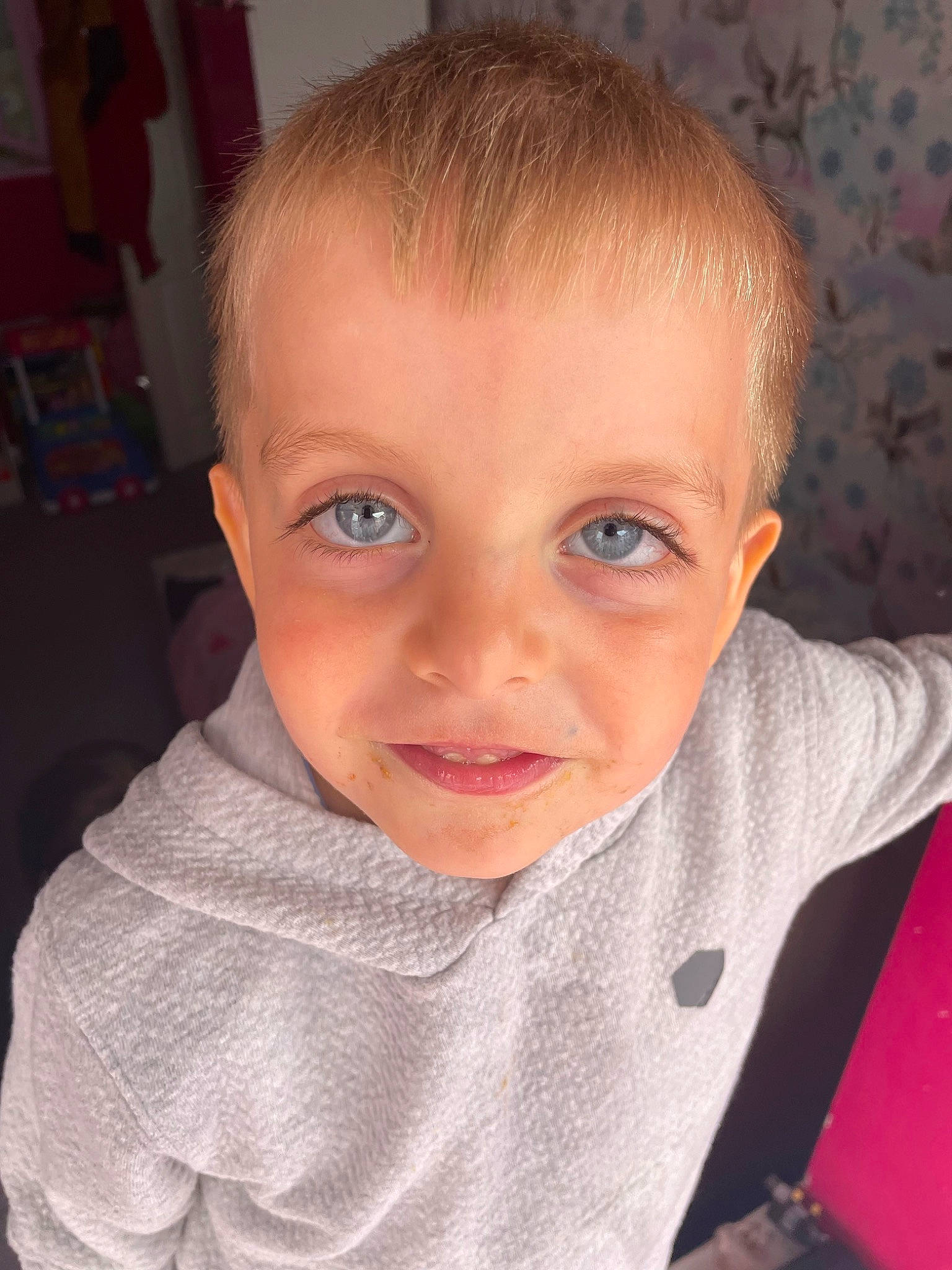 Hadley joined the competition — help win amazing prizes! baby_toddler_clothing, cheek, chin, ear, eye, eyebrow, eyelash, forehead, hair, head, human_body, iris, jaw, lip, mouth, neck, nose, person, skin, sleeve