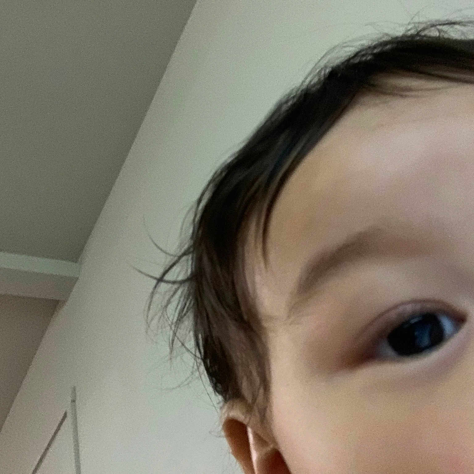Mason is registered to the contest to win money with this photo: baby, ceiling, cheek, child, comfort, ear, eyelash, happy, iris, lip, no_expression, nose, plaster, portrait_photography, room, selfie, tints_and_shades, toddler