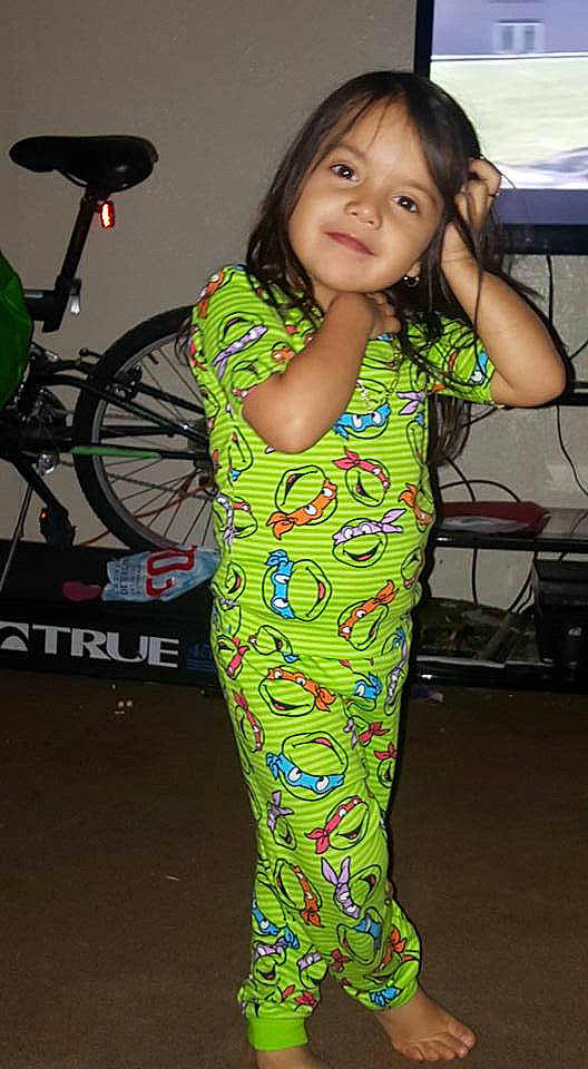 Gabriela Portillo is registered to the contest to win money with this photo: abdomen, arm, black_hair, child, clothing, dress, fashion, fun, girl, green, hairstyle, joint, leg, long_hair, person, product, shoulder, skin, smile, textile