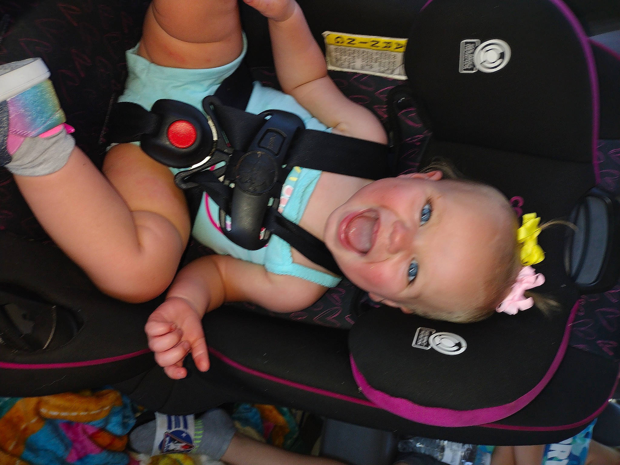 Kaya joined the competition — help win amazing prizes! auto_part, camera, car_seat, chest, child, elbow, finger, flash_photography, fun, human_leg, knee, mouth, nail, person, personal_protective_equipment, service, shorts, thigh, thumb, toddler