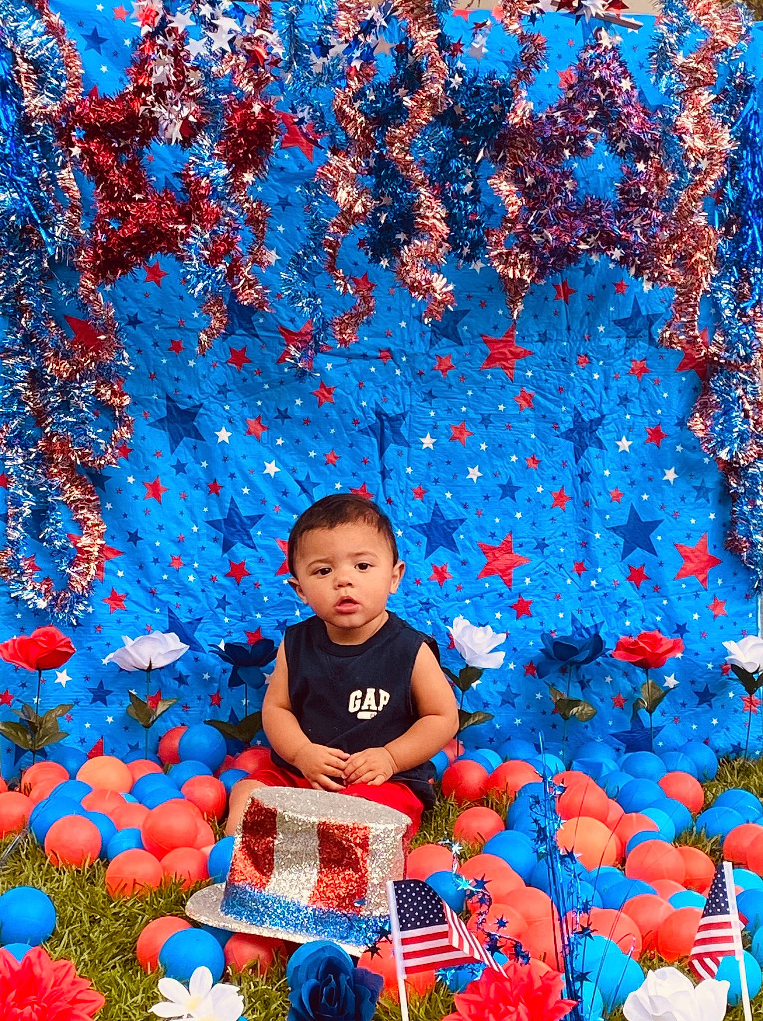 Ezra Mozes joined the competition — help win amazing prizes! art, baby, blue, child, electric_blue, event, fun, happy, leaf, leisure, nature, party_supply, pattern, people_in_nature, person, photograph, play, playing_with_kids, product, red