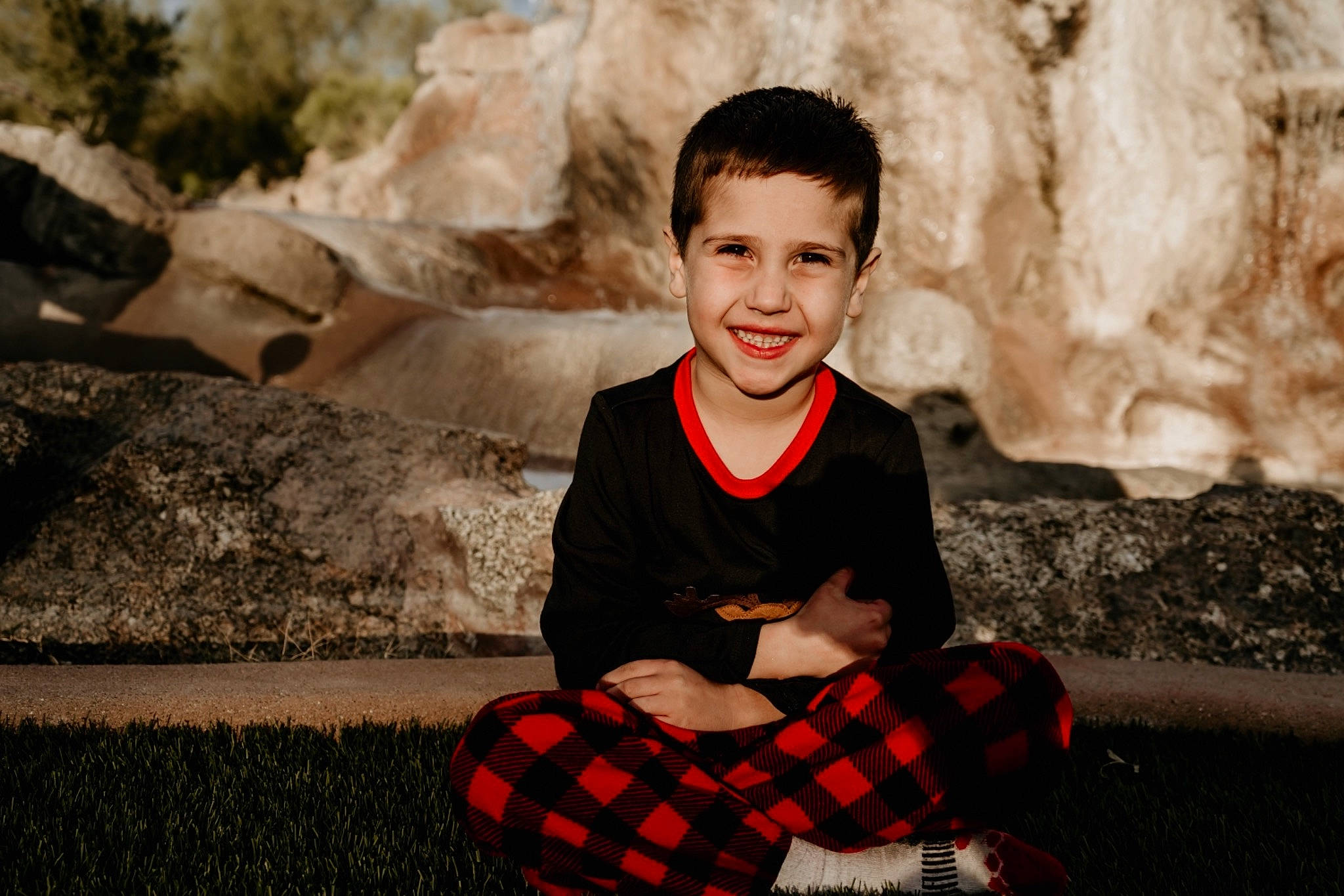 Armando joined the competition — help win amazing prizes! child, child_model, design, flash_photography, happy, joy, pattern, people, person, photography, plaid, portrait, portrait_photography, red, sitting, smile, tartan, toddler