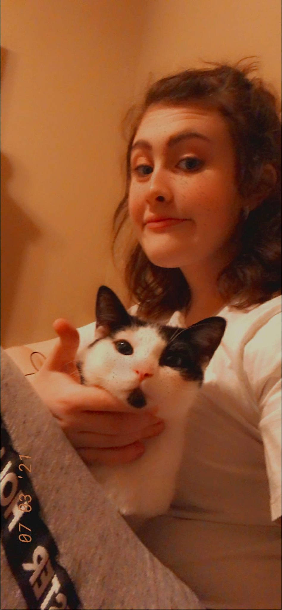 Atticus is registered to the contest to win money with this photo: abdomen, carnivore, cat, chest, comfort, domestic_short_haired_cat, ear, eye, eyelash, fawn, felidae, formal_wear, fur, hair_coloring, jaw, nose, selfie, small_to_medium_sized_cats, smile, whiskers