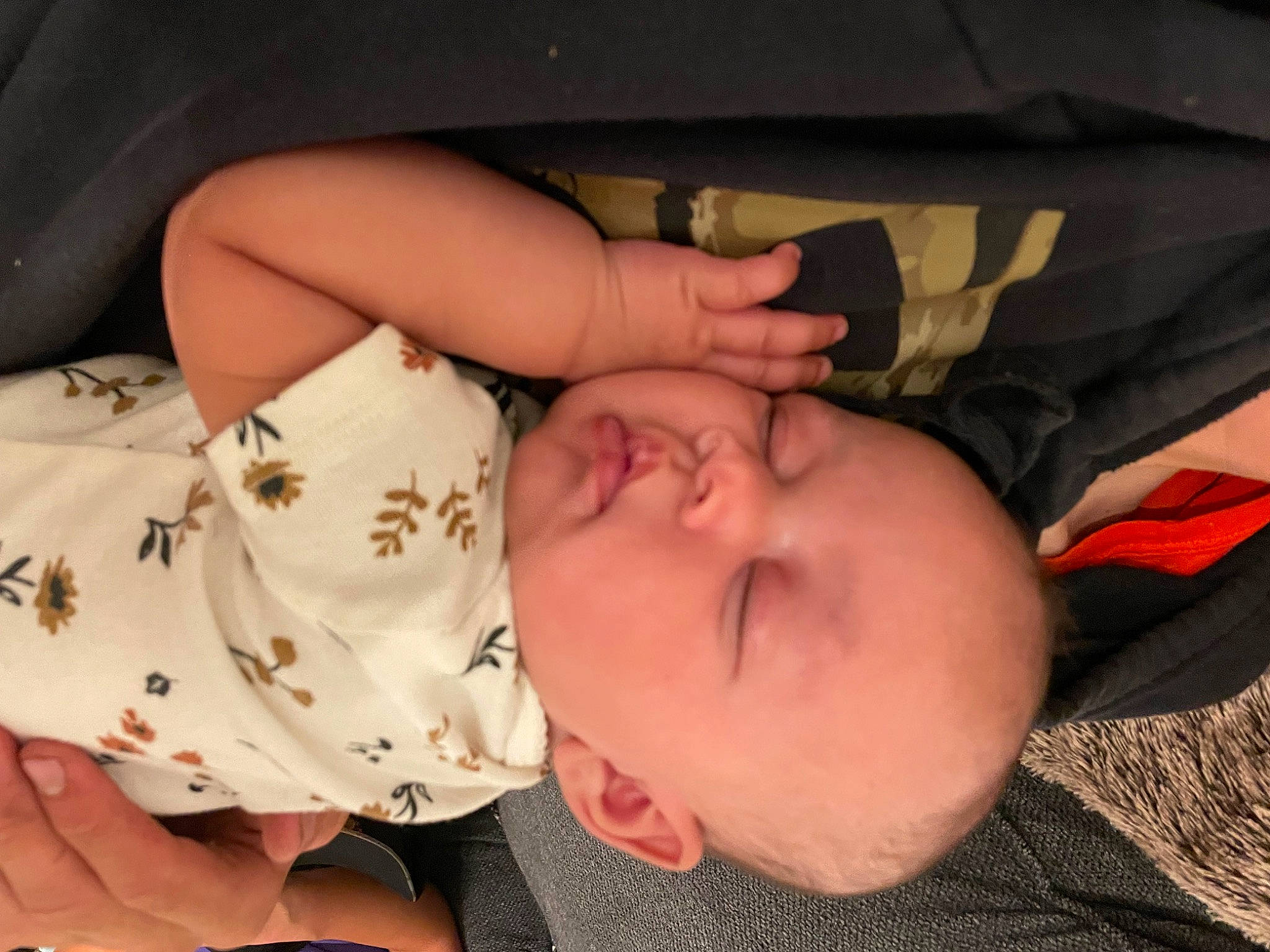 Legacy is registered to the contest to win money with this photo: baby, baby_toddler_clothing, bedtime, cheek, child, comfort, eyelash, finger, hand, mouth, nail, nap, nose, pattern, person, skin, sleep, sleeve, thumb, toddler