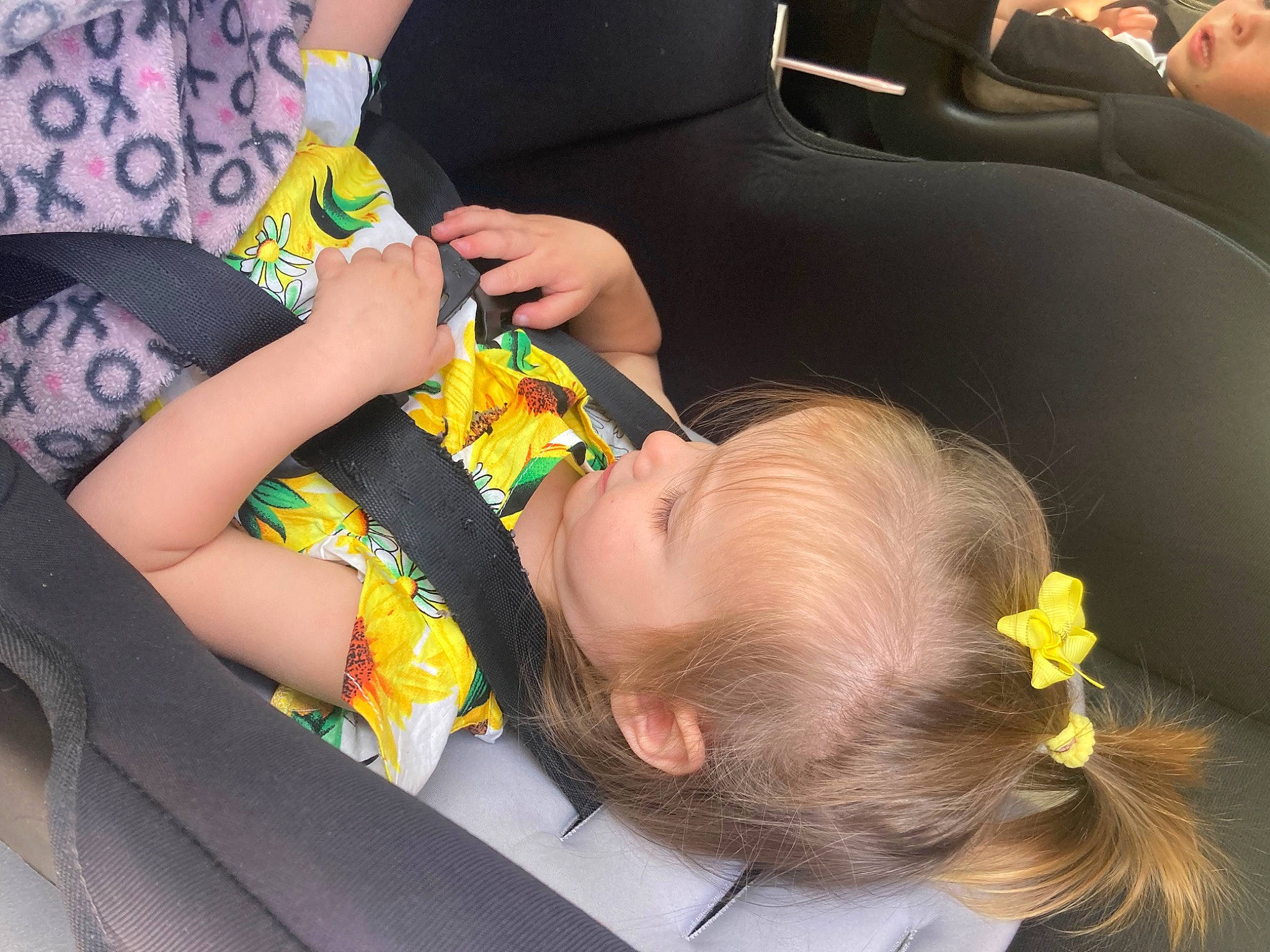 Azariah joined the competition — help win amazing prizes! baby, baby_products, black_hair, car_seat, comfort, dress, green, hair, hand, happy, headgear, human_body, human_leg, leg, mouth, neck, person, skin, thigh, toddler