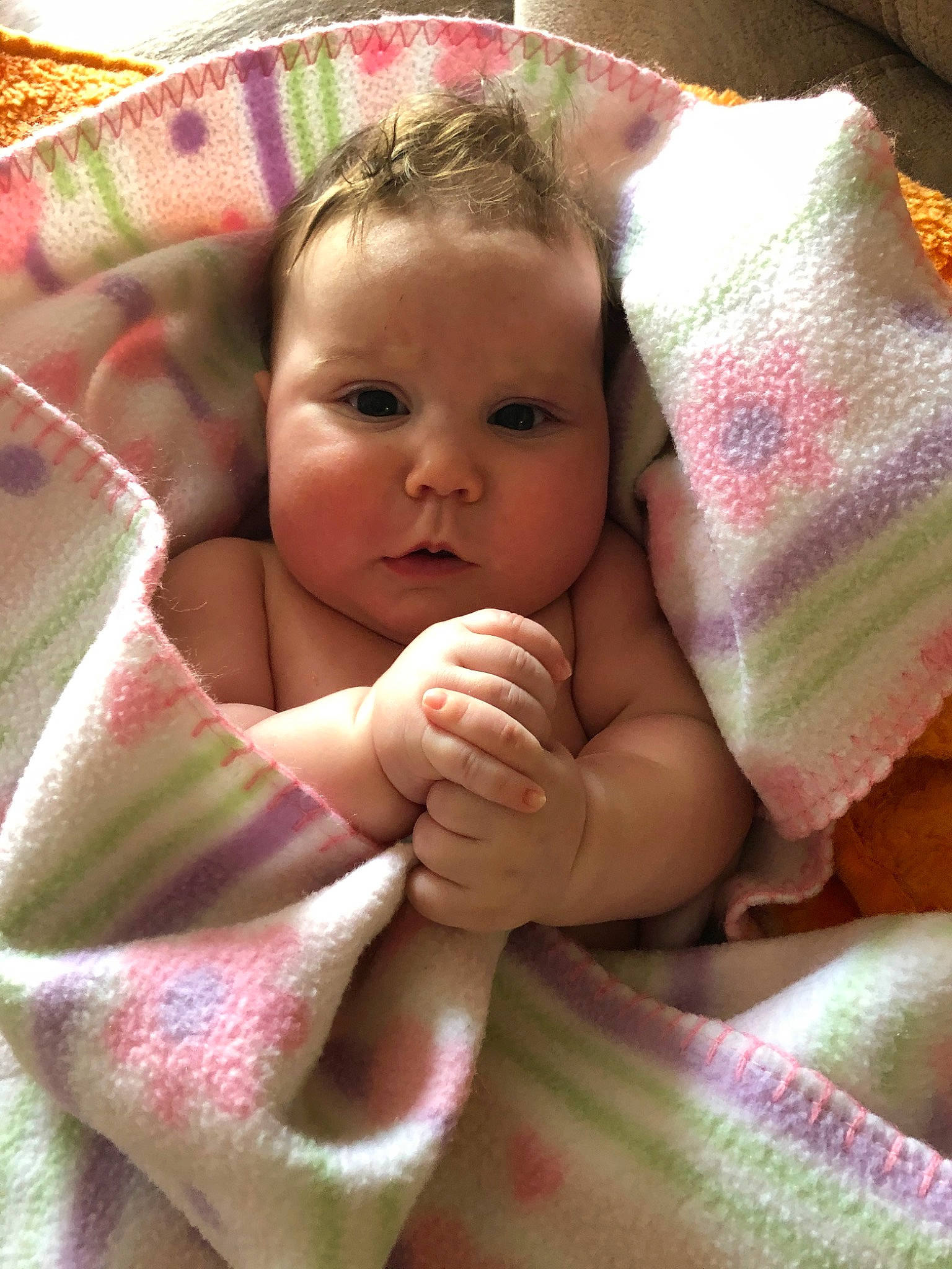 Blakeleigh is registered to the contest to win money with this photo: baby, cheek, child, eye, face, finger, mouth, nose, person, pink, skin, toddler
