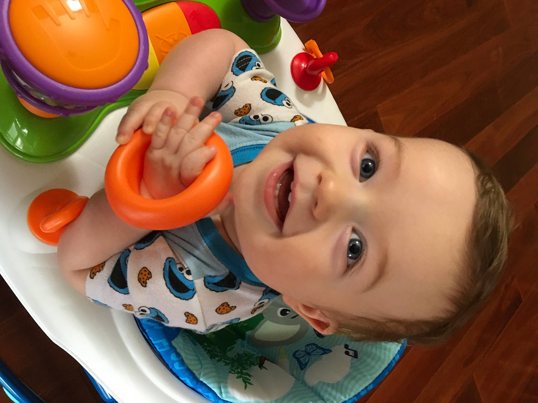 James Beau joined the competition — help win amazing prizes! baby, baby_laughing, baby_playing_with_toys, baby_toddler_clothing, cheek, child, dishware, eye, eyelash, face, fun, happy, headgear, nose, party_supply, person, skin, smile, tableware, toddler