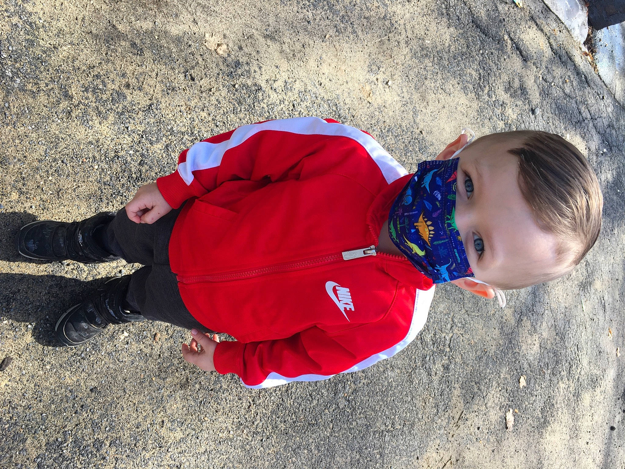 Rayden joined the competition — help win amazing prizes! asphalt, baby_toddler_clothing, carmine, child, electric_blue, fun, grass, happy, hat, leisure, mammal, person, play, shadow, sitting, sleeve, smile, soil, toddler, walking_shoe