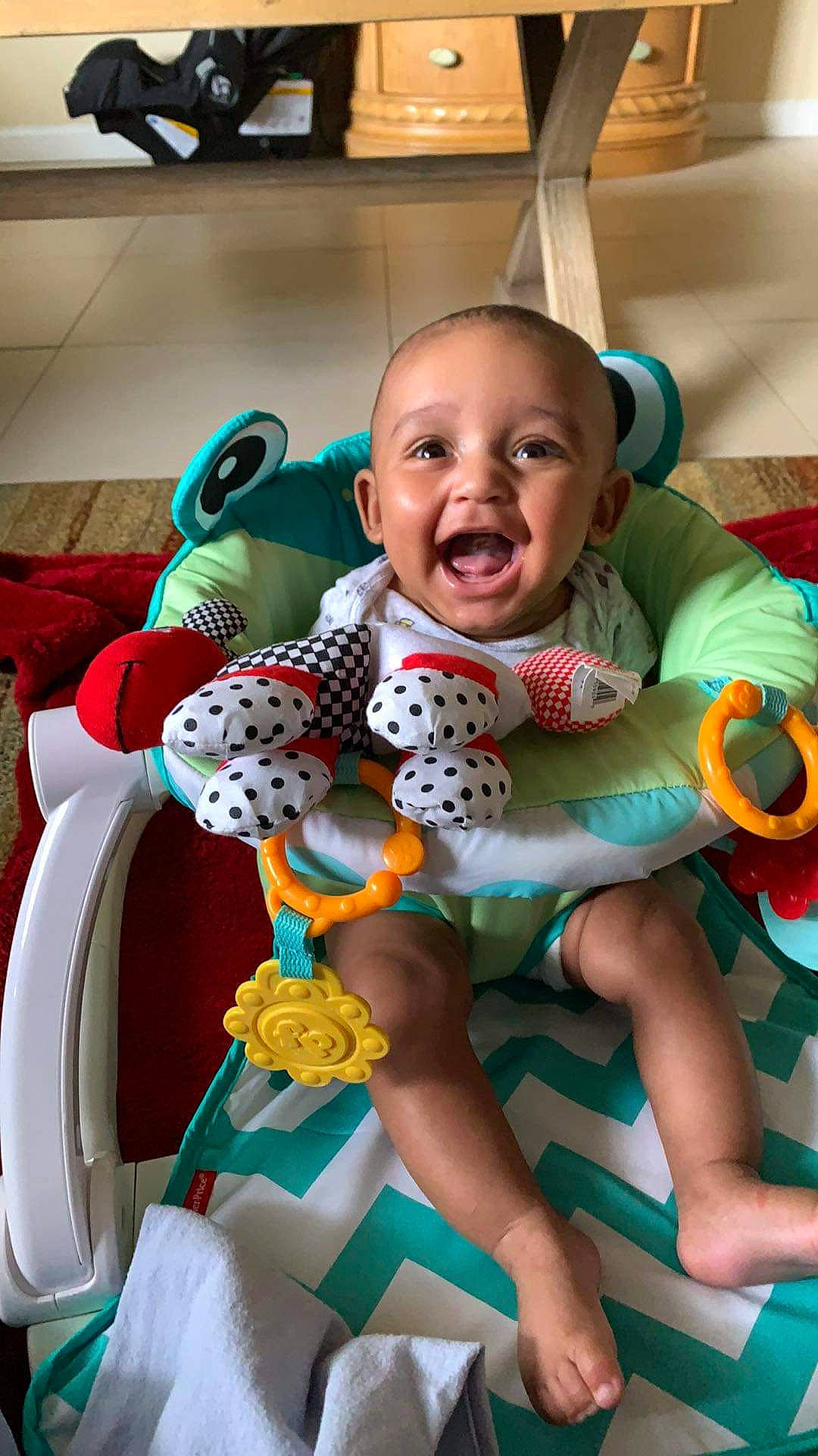 Armoni is registered to the contest to win money with this photo: baby, baby_products, baby_toddler_clothing, child, comfort, eye, facial_expression, fun, happy, human, human_body, mouth, person, play, product, skin, smile, stuffed_toy, textile, thigh