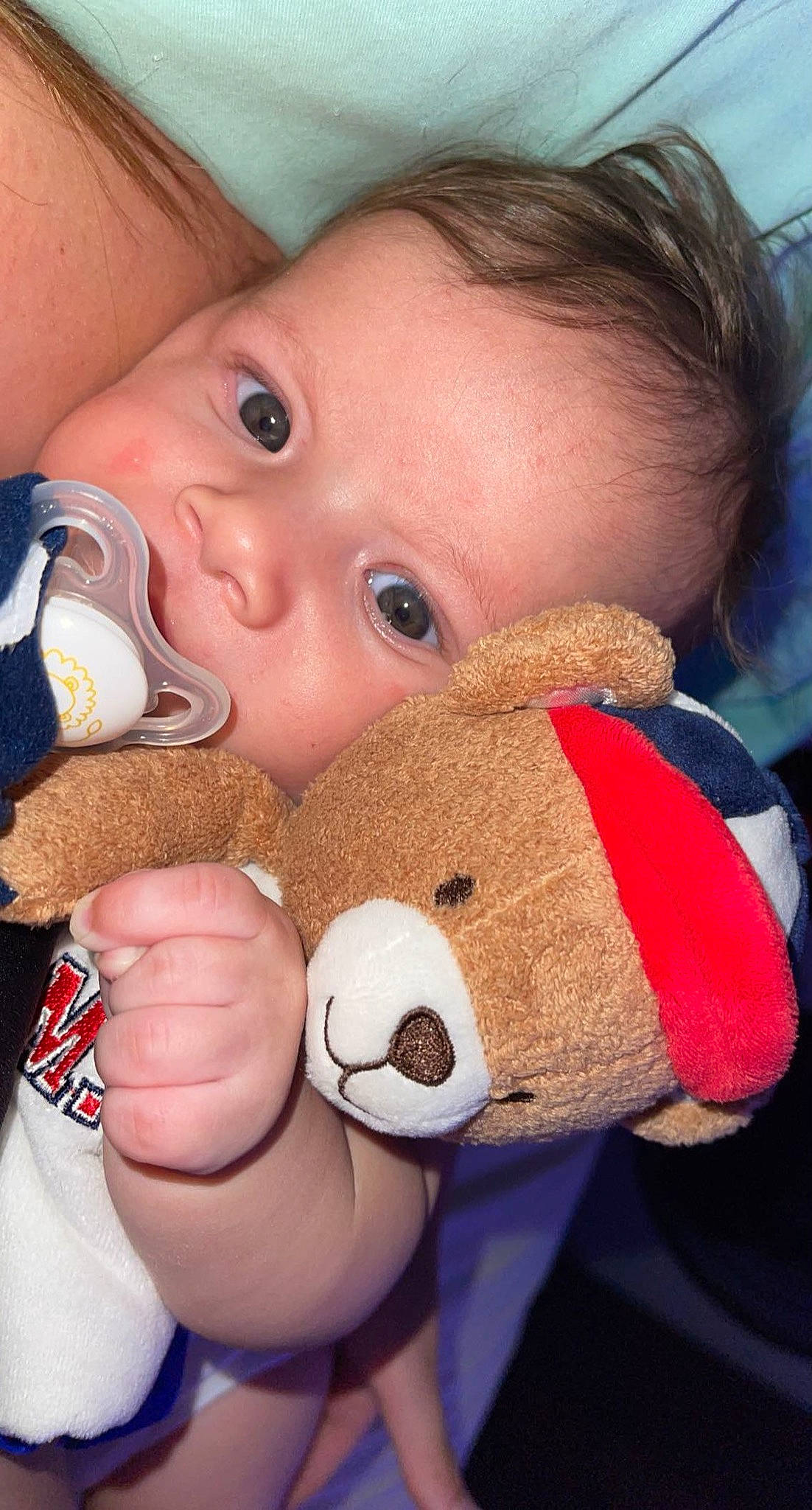 Jaxton joined the competition — help win amazing prizes! arm, baby, baby_toddler_clothing, cheek, ear, eyelash, finger, gesture, hand, human_body, lip, mammal, mouth, nail, nose, person, pink, skin, textile, thumb