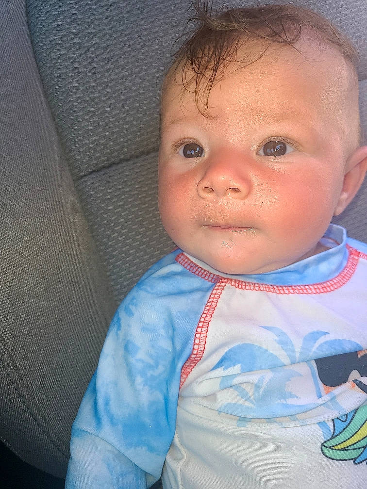 Jaxton joined the competition — help win amazing prizes! auto_part, azure, baby, baby_toddler_clothing, cheek, child, comfort, ear, electric_blue, eyelash, fun, happy, iris, lip, nose, person, sleeve, smile, t_shirt, toddler