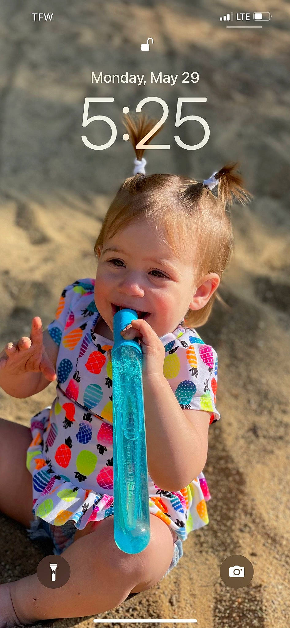 Emmerson is registered to the contest to win money with this photo: beauty, child, event, fashion_accessory, fun, grass, happy, jewellery, leisure, logo, pattern, people_in_nature, person, play, recreation, smile, soil, t_shirt, toddler, travel